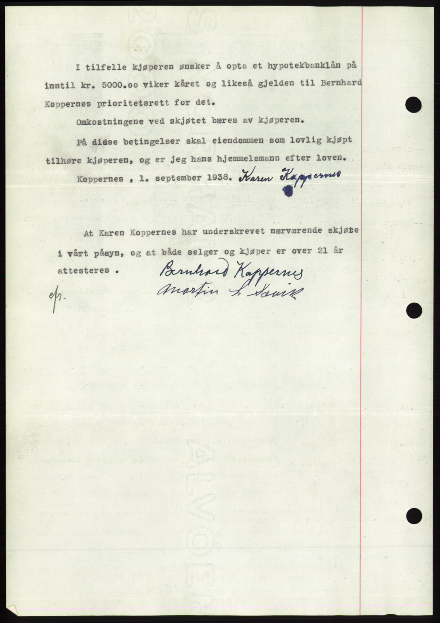 Søre Sunnmøre sorenskriveri, AV/SAT-A-4122/1/2/2C/L0066: Pantebok nr. 60, 1938-1938, Dagboknr: 1244/1938