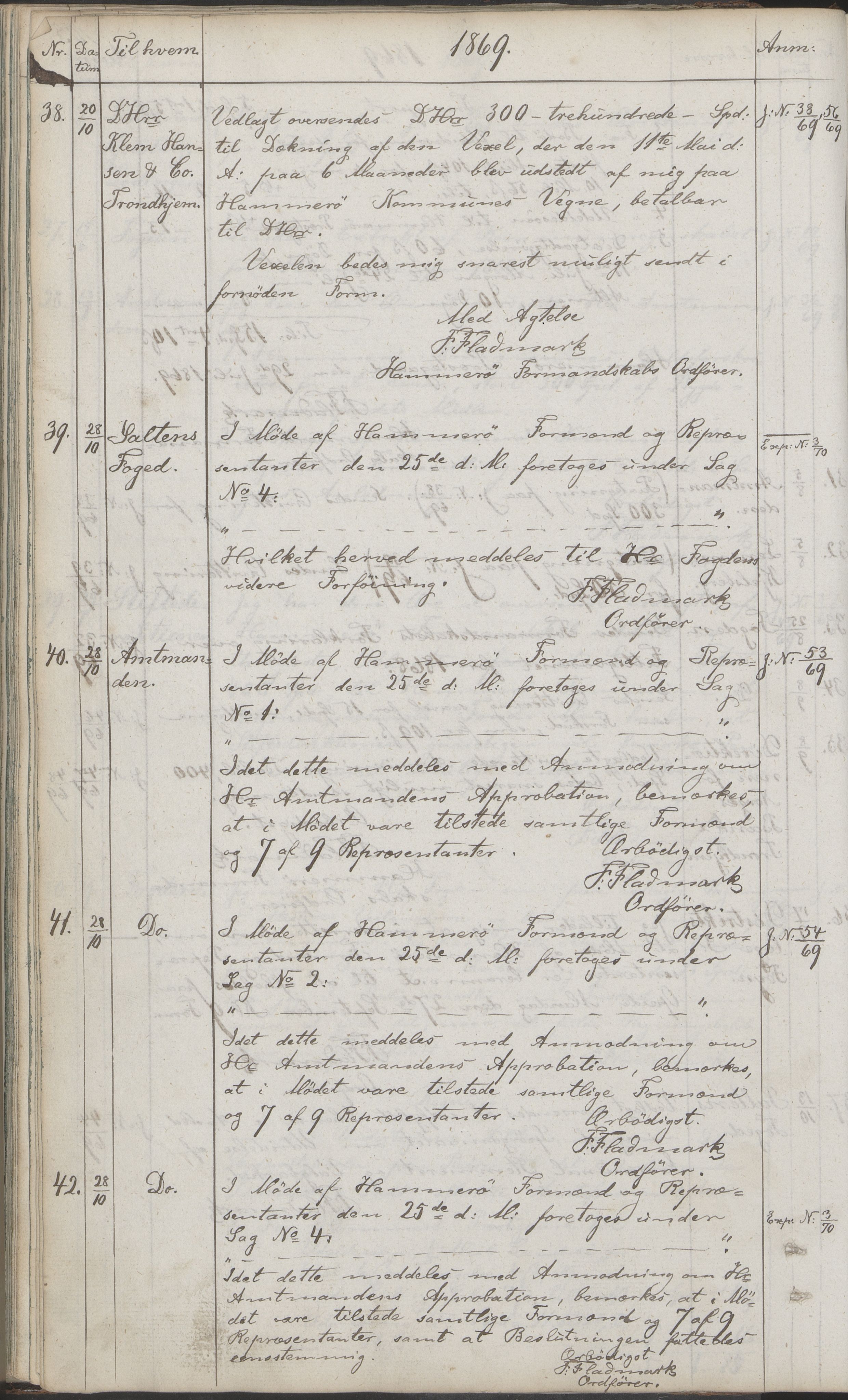 Hamarøy kommune. Formannskapet, AIN/K-18490.150/210/L0001: Protokoll, 1838-1900