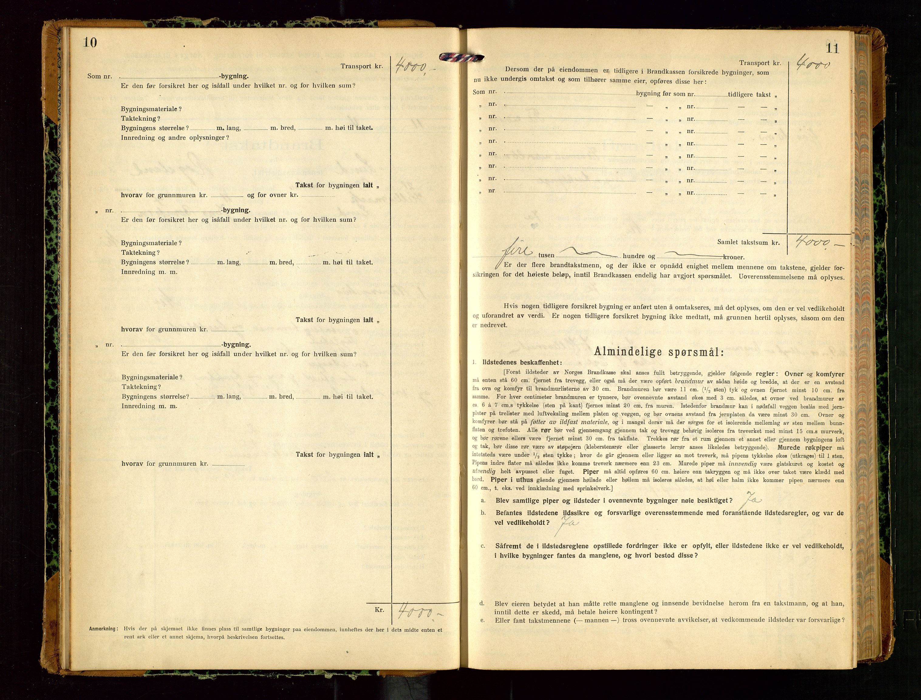 Lund lensmannskontor, SAST/A-100303/Gob/L0004: "Brandtakstprotokol", 1921-1929, s. 10-11