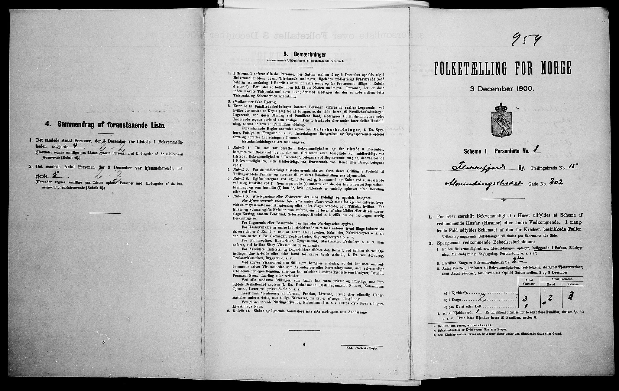 SAK, Folketelling 1900 for 1004 Flekkefjord kjøpstad, 1900, s. 1292
