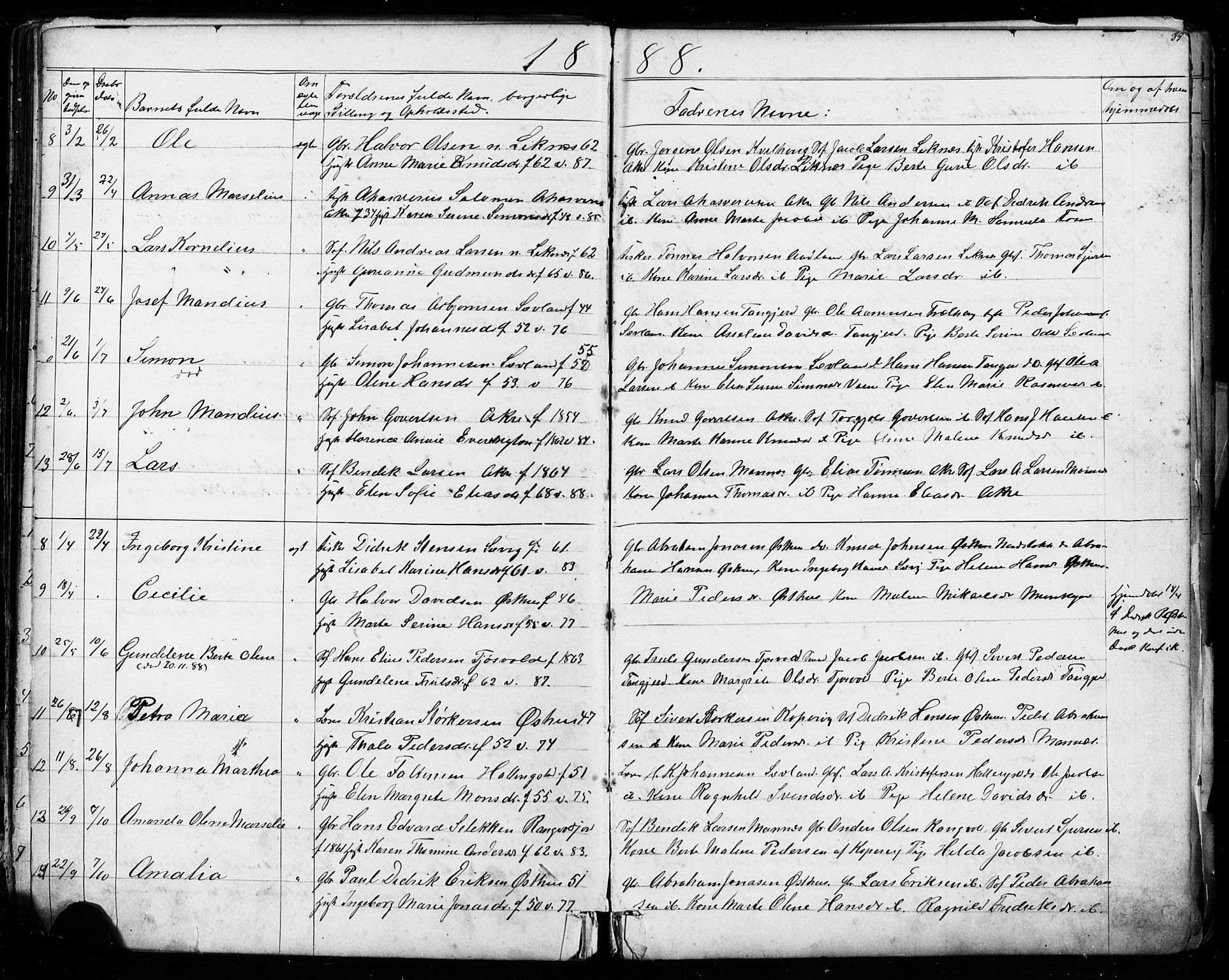 Kopervik sokneprestkontor, AV/SAST-A-101850/H/Ha/Hab/L0002: Klokkerbok nr. B 2, 1881-1905, s. 35