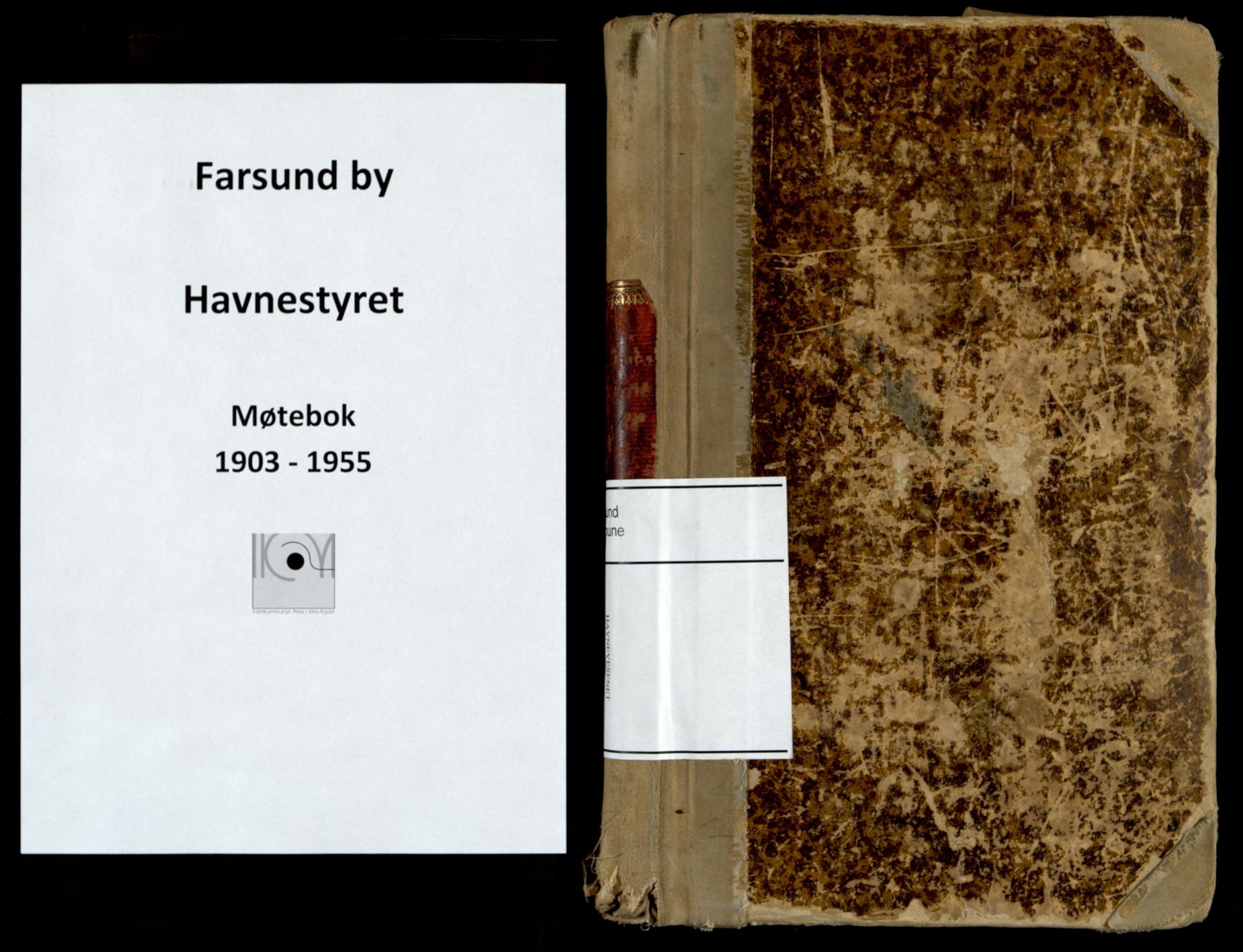 Farsund By - Havnevesenet, IKAV/1003FB760/A/L0002: Møtebok Havnestyret (d), 1903-1955