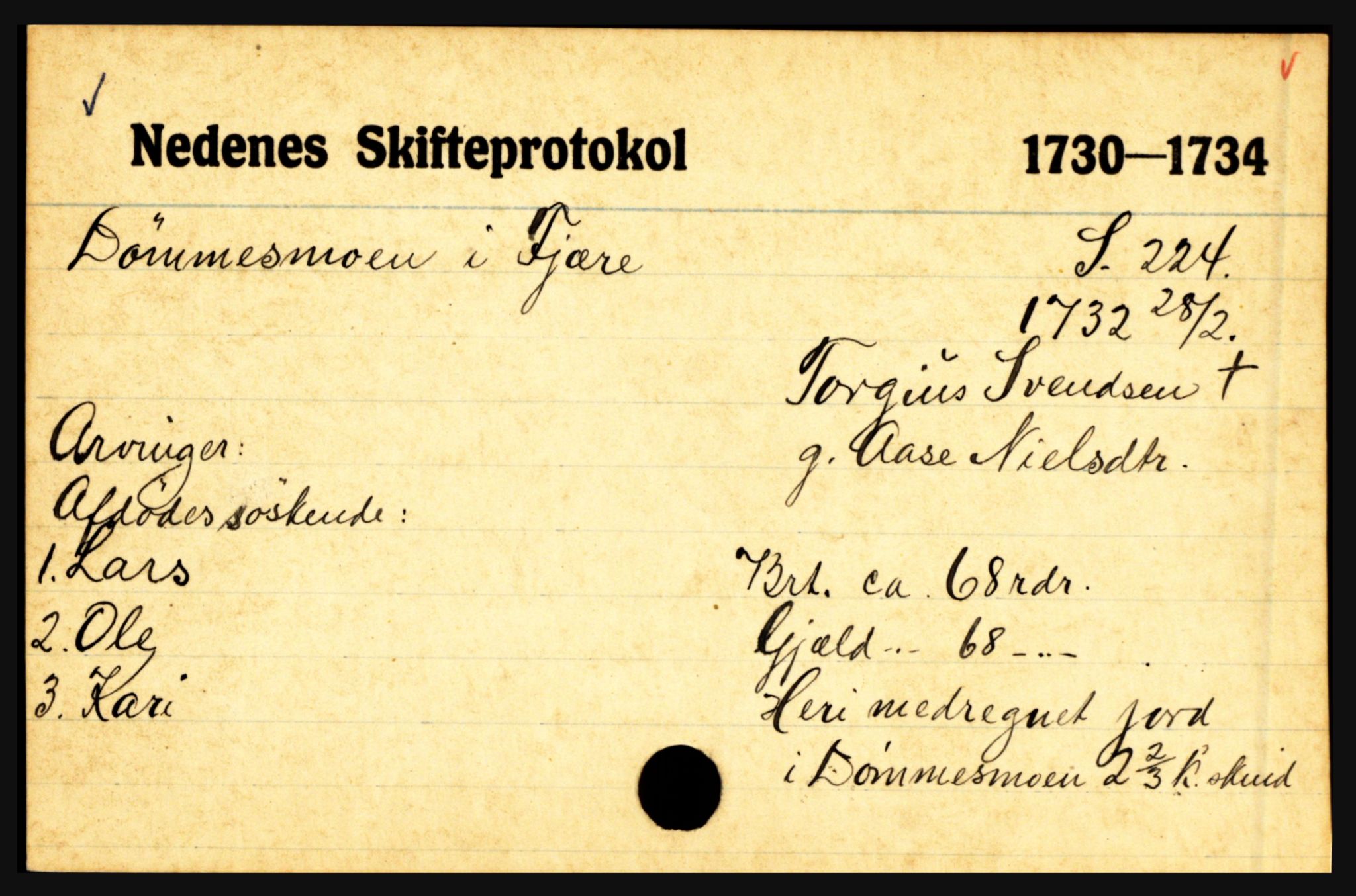 Nedenes sorenskriveri før 1824, AV/SAK-1221-0007/H, s. 5541