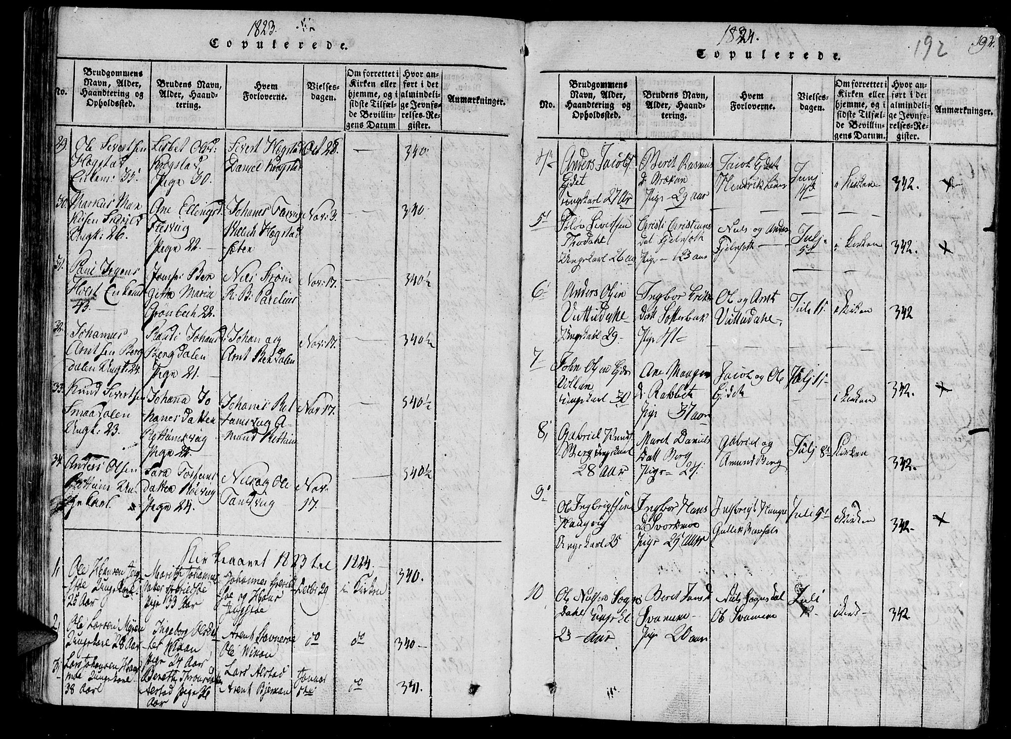 Ministerialprotokoller, klokkerbøker og fødselsregistre - Sør-Trøndelag, AV/SAT-A-1456/630/L0491: Ministerialbok nr. 630A04, 1818-1830, s. 192