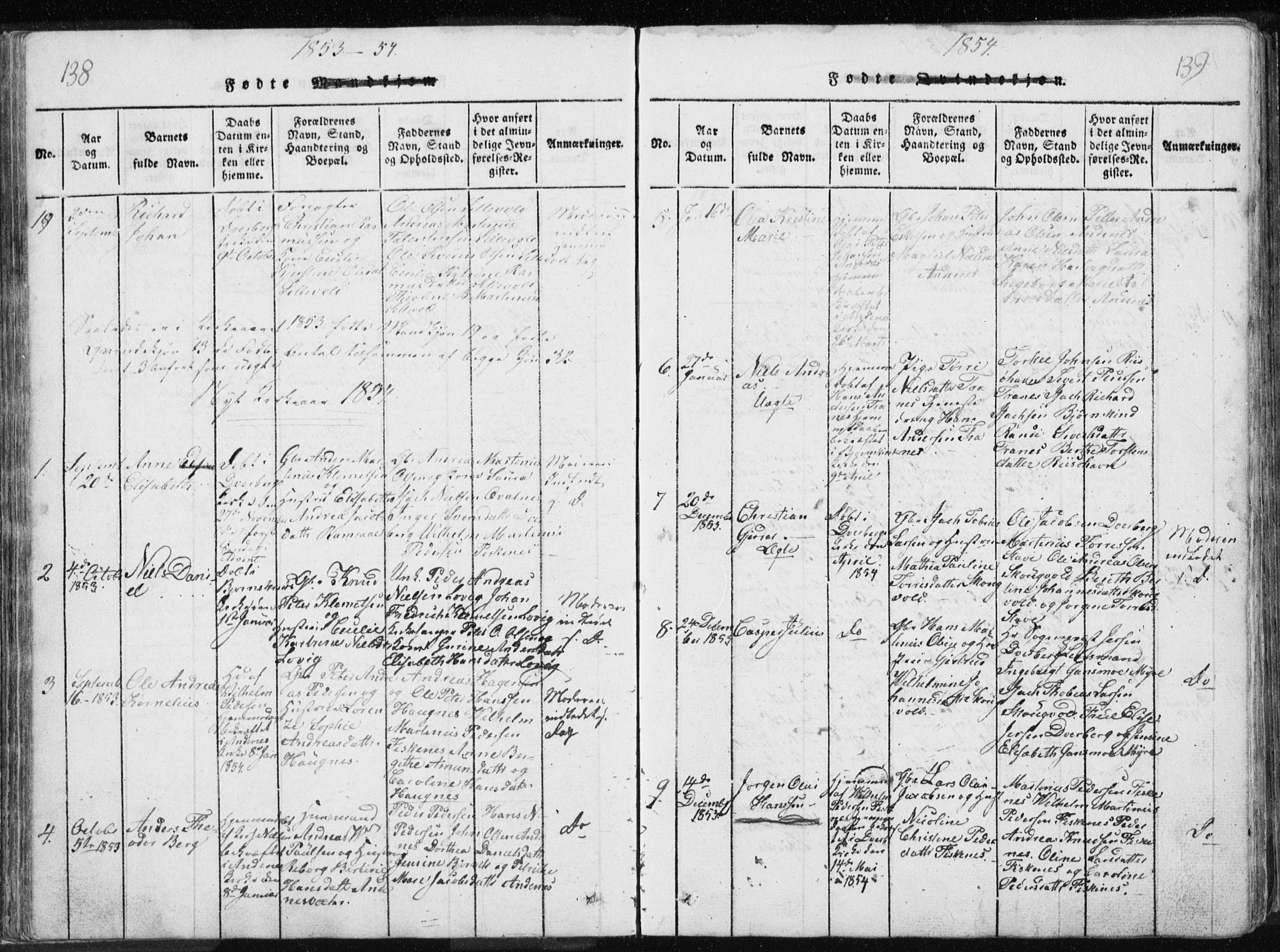 Ministerialprotokoller, klokkerbøker og fødselsregistre - Nordland, SAT/A-1459/897/L1411: Klokkerbok nr. 897C01, 1820-1866, s. 138-139