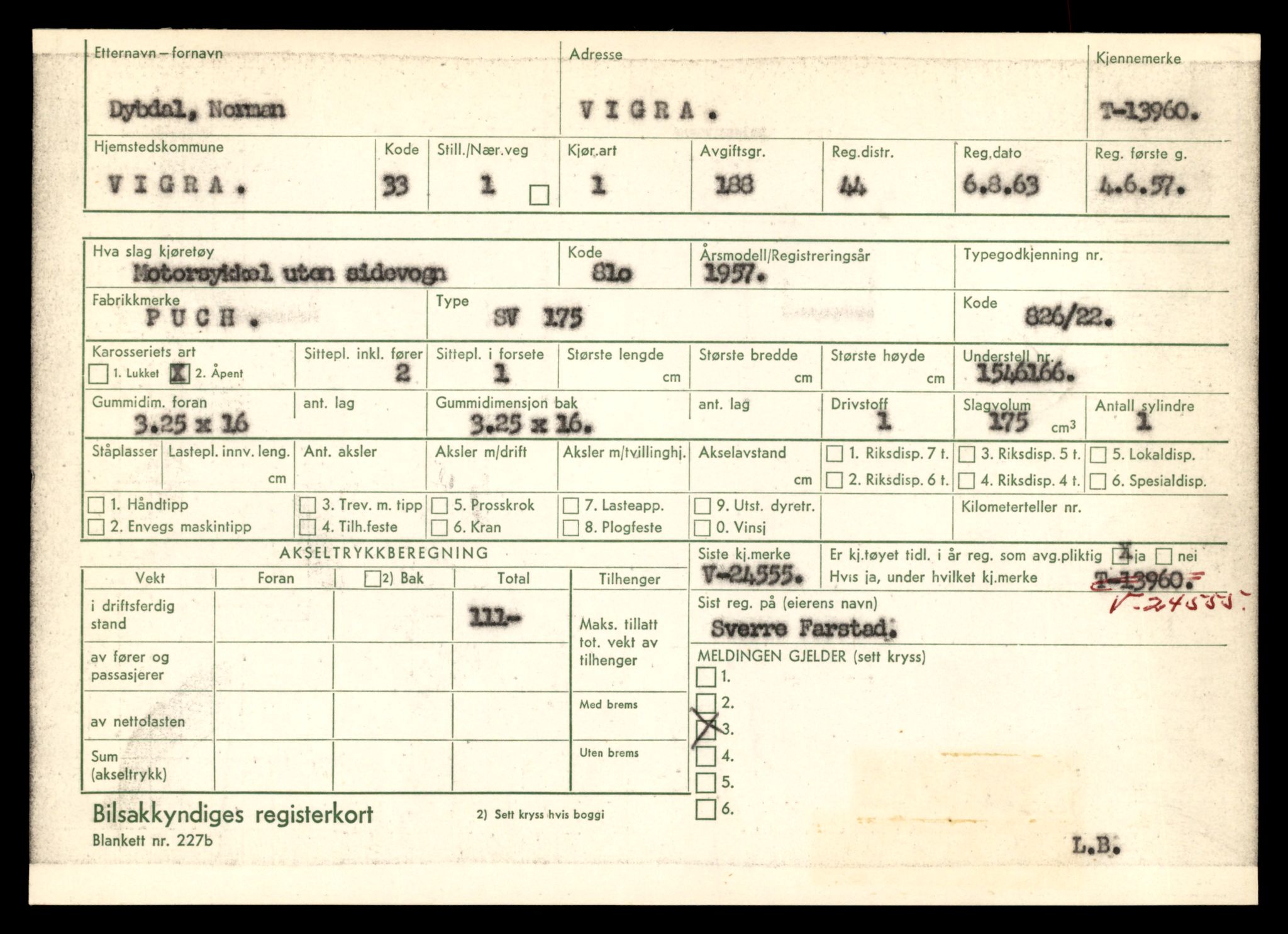 Møre og Romsdal vegkontor - Ålesund trafikkstasjon, SAT/A-4099/F/Fe/L0042: Registreringskort for kjøretøy T 13906 - T 14079, 1927-1998, s. 885