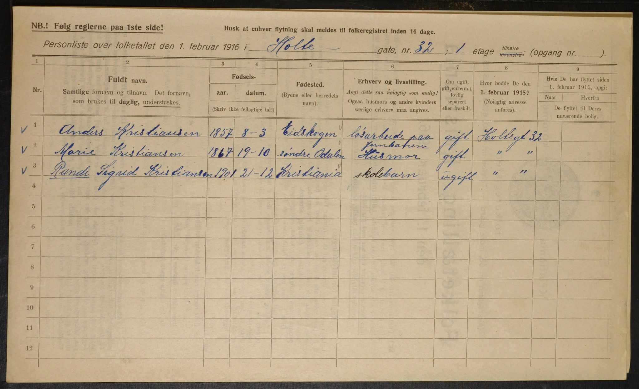 OBA, Kommunal folketelling 1.2.1916 for Kristiania, 1916, s. 42035