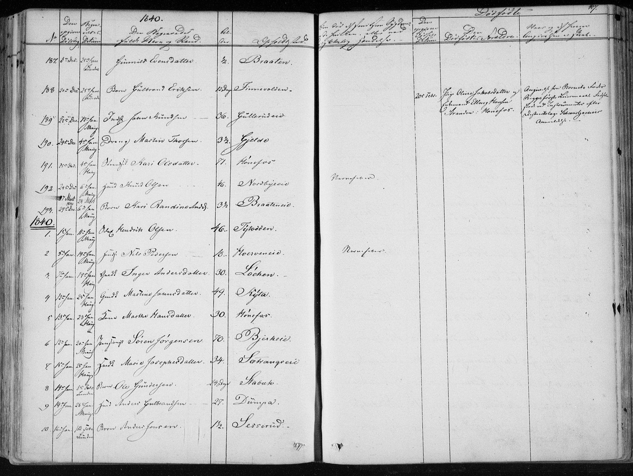 Norderhov kirkebøker, AV/SAKO-A-237/F/Fa/L0010: Ministerialbok nr. 10, 1837-1847, s. 407