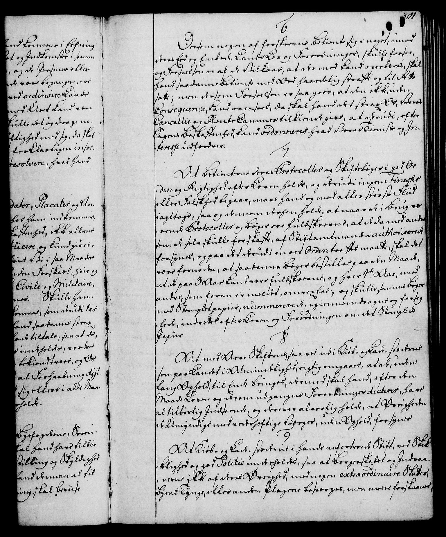 Rentekammeret, Kammerkanselliet, RA/EA-3111/G/Gg/Ggi/L0003: Norsk instruksjonsprotokoll med register (merket RK 53.36), 1751-1775, s. 301