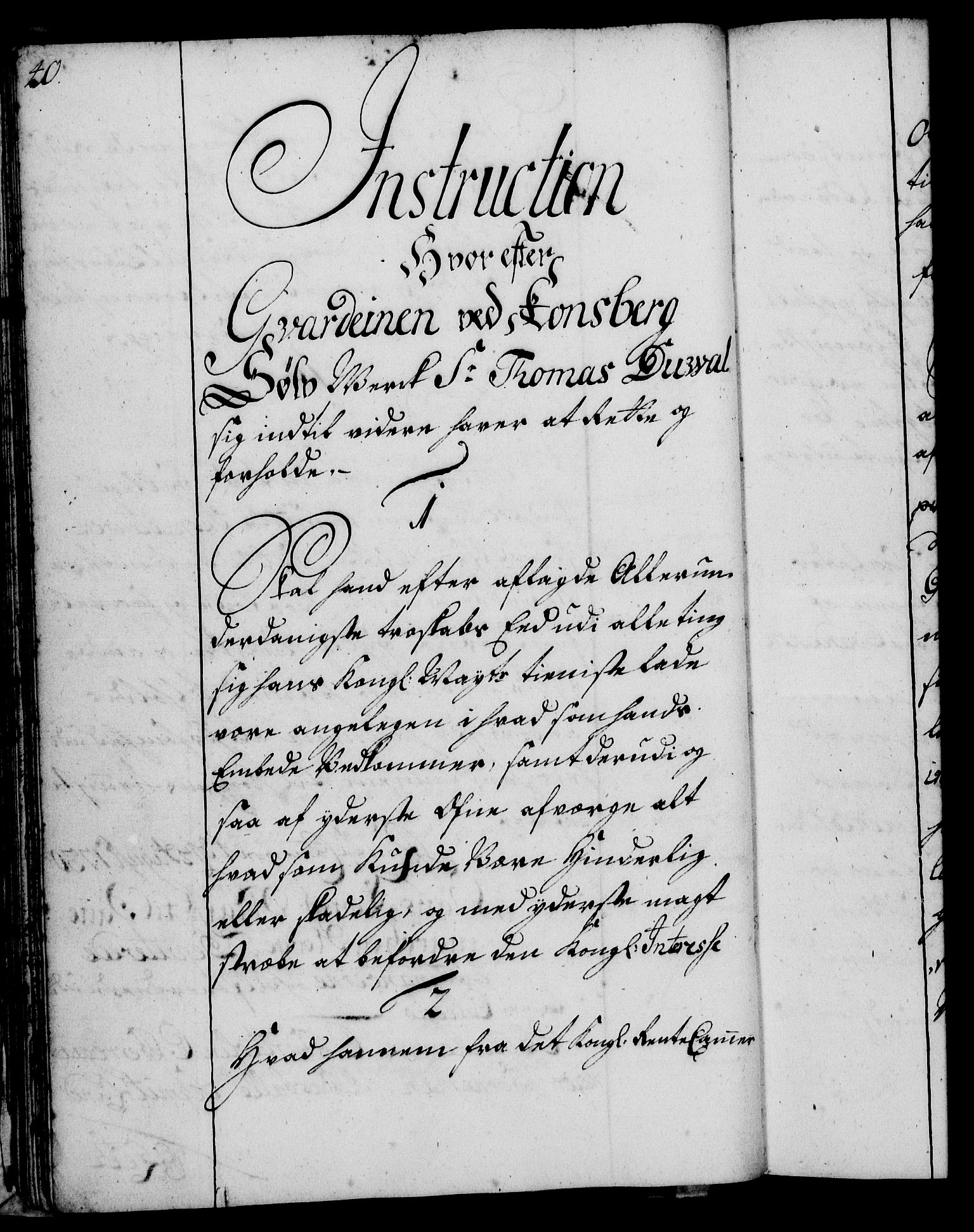 Rentekammeret, Kammerkanselliet, RA/EA-3111/G/Gg/Ggi/L0002: Norsk instruksjonsprotokoll med register (merket RK 53.35), 1729-1751, s. 40
