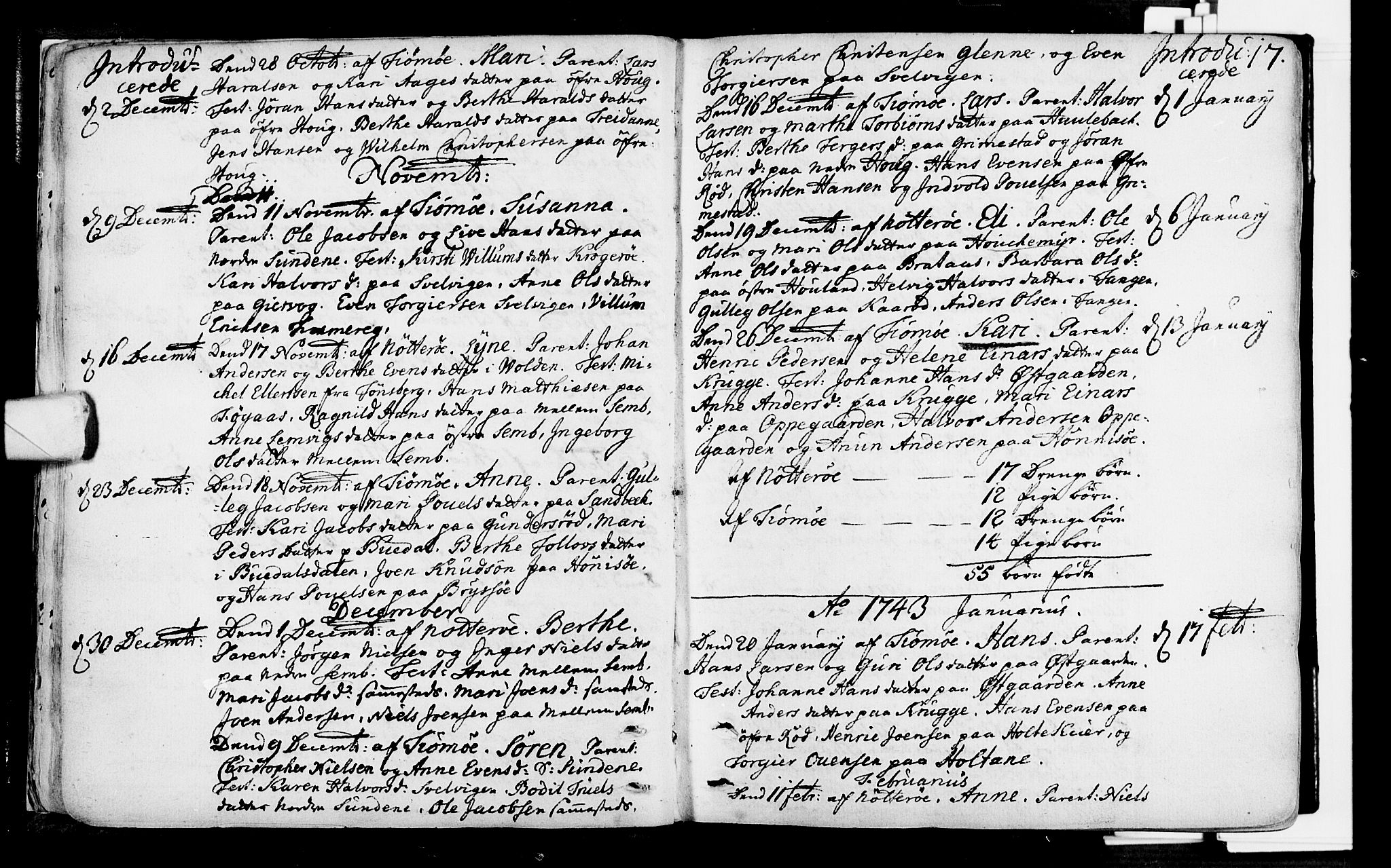 Nøtterøy kirkebøker, AV/SAKO-A-354/F/Fa/L0002: Ministerialbok nr. I 2, 1738-1790, s. 17