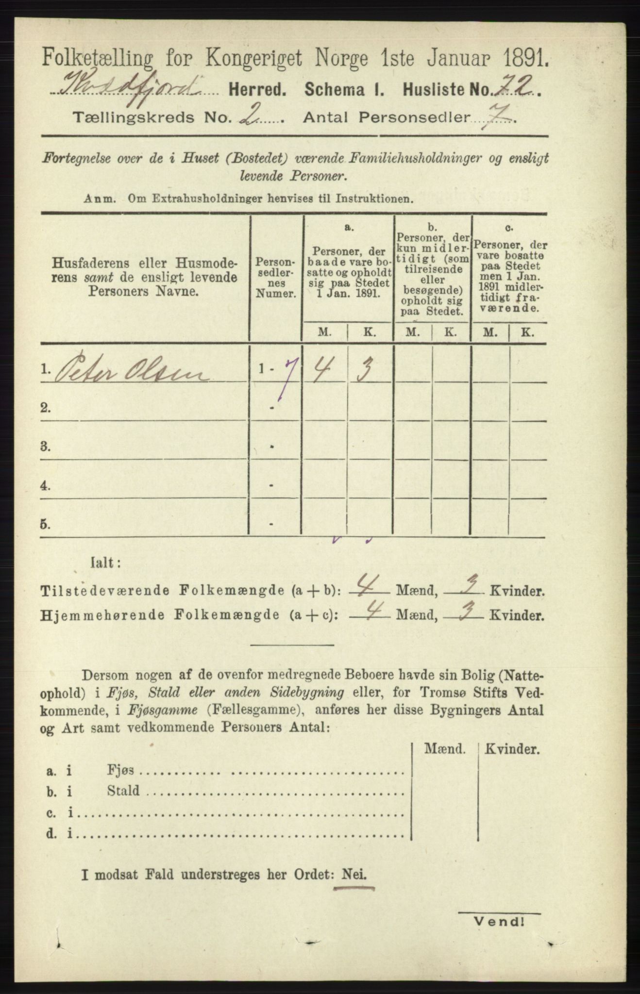 RA, Folketelling 1891 for 1911 Kvæfjord herred, 1891, s. 699