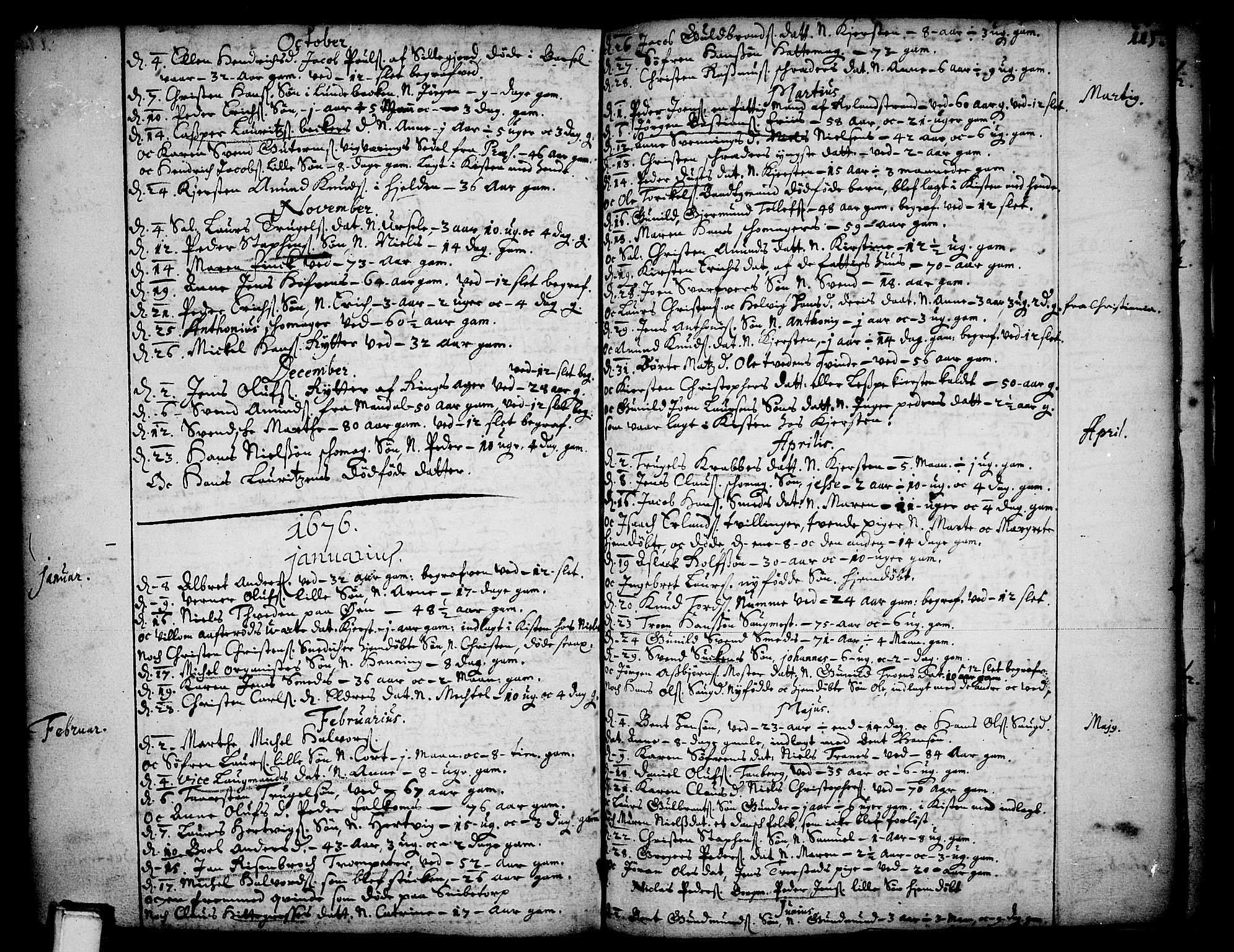 Skien kirkebøker, AV/SAKO-A-302/F/Fa/L0001: Ministerialbok nr. 1, 1659-1679, s. 115