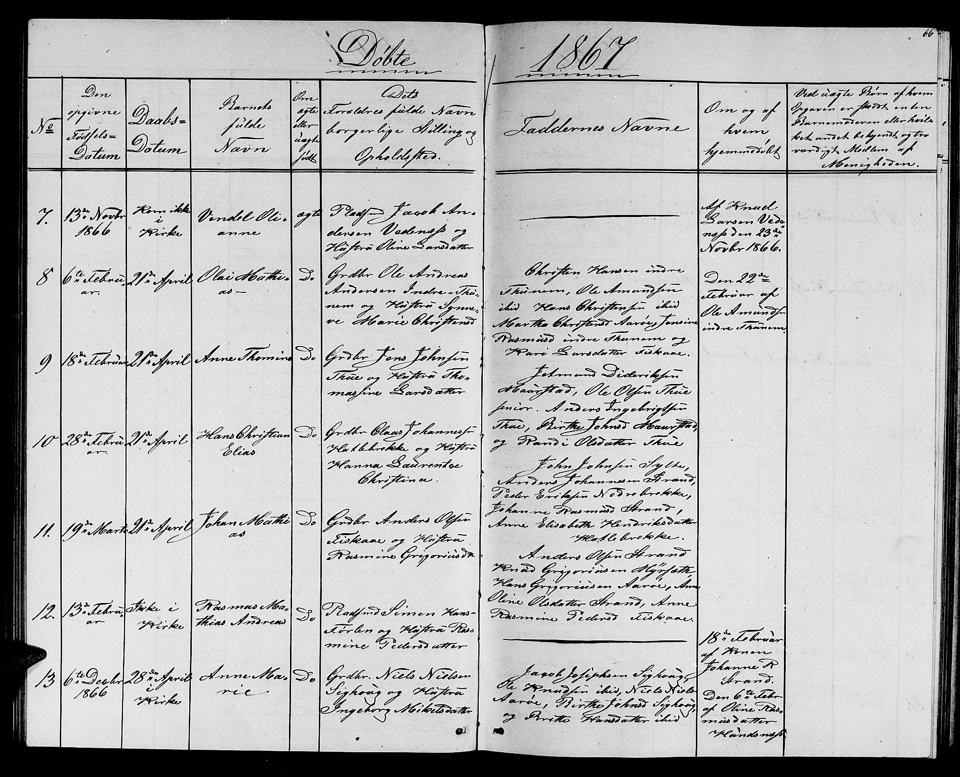 Ministerialprotokoller, klokkerbøker og fødselsregistre - Møre og Romsdal, AV/SAT-A-1454/501/L0015: Klokkerbok nr. 501C01, 1854-1867, s. 66