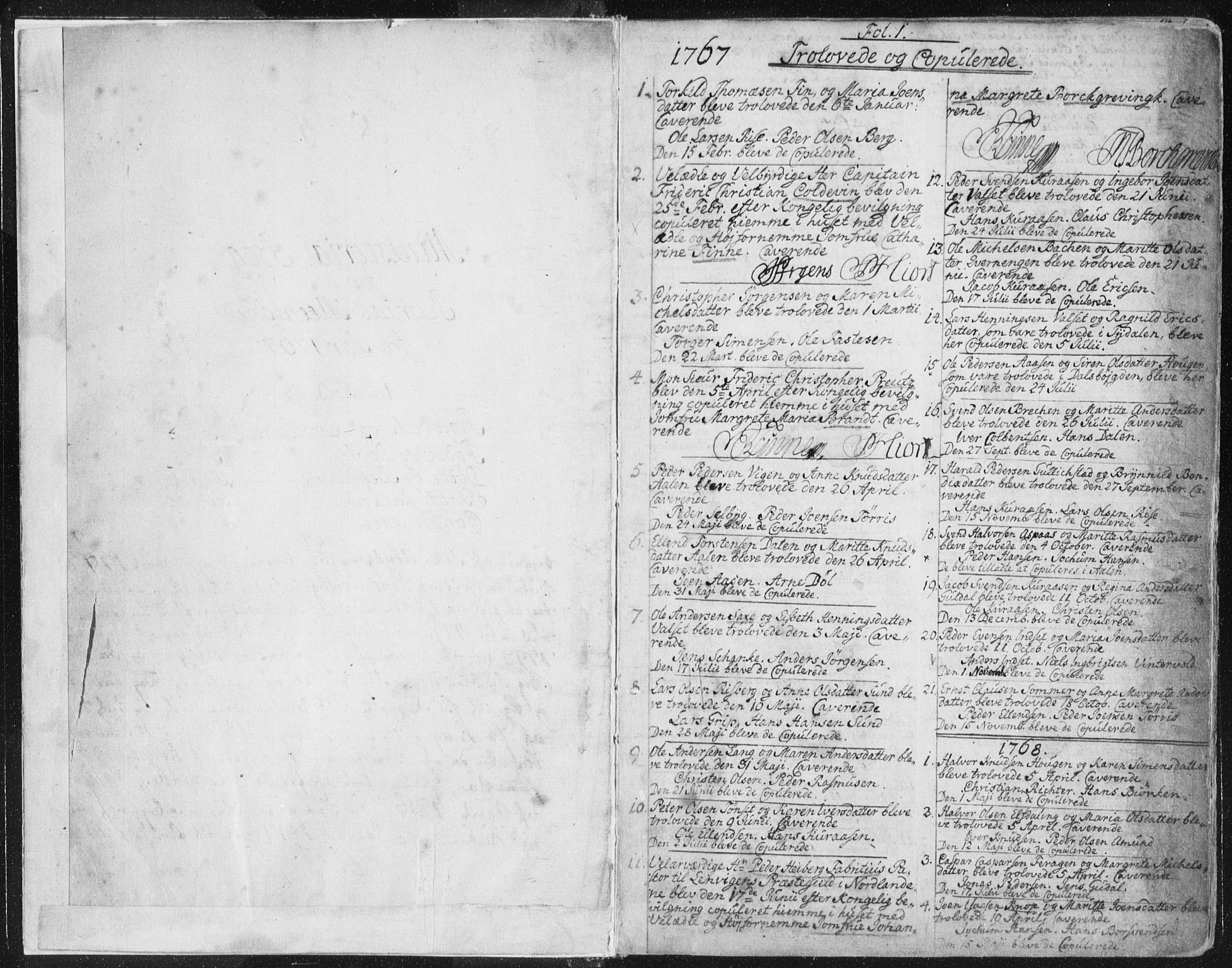 Ministerialprotokoller, klokkerbøker og fødselsregistre - Sør-Trøndelag, AV/SAT-A-1456/681/L0926: Ministerialbok nr. 681A04, 1767-1797, s. 1