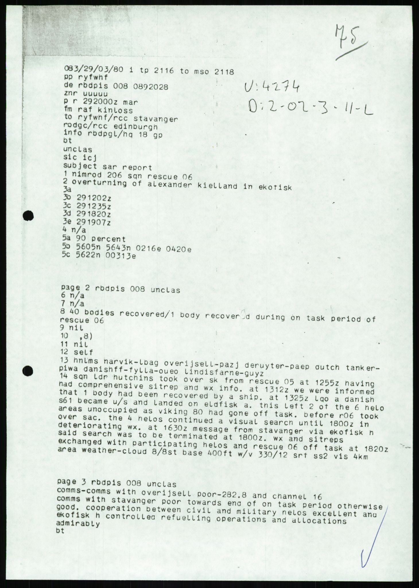 Justisdepartementet, Granskningskommisjonen ved Alexander Kielland-ulykken 27.3.1980, AV/RA-S-1165/D/L0017: P Hjelpefartøy (Doku.liste + P1-P6 av 6)/Q Hovedredningssentralen (Q0-Q27 av 27), 1980-1981, s. 224