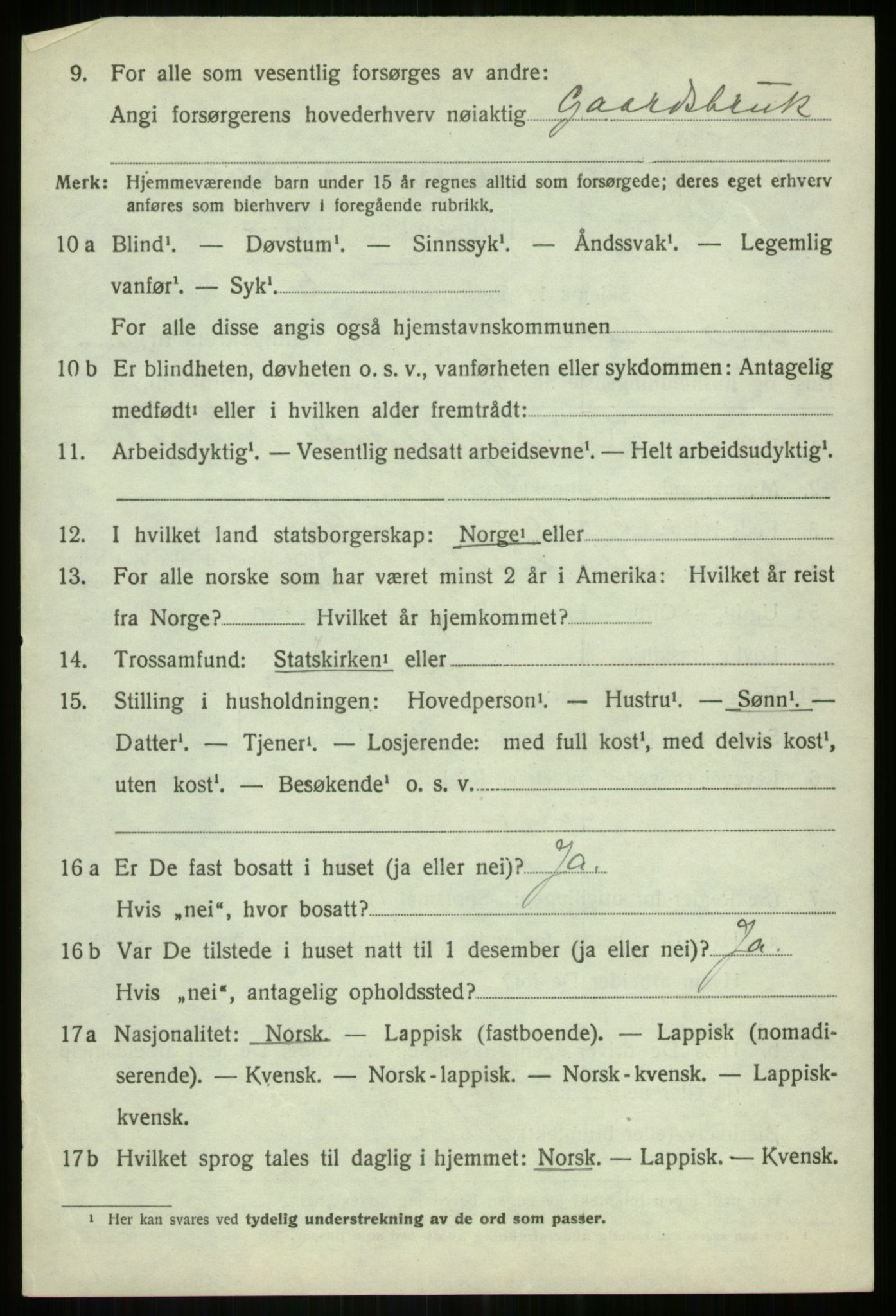 SATØ, Folketelling 1920 for 1924 Målselv herred, 1920, s. 1394