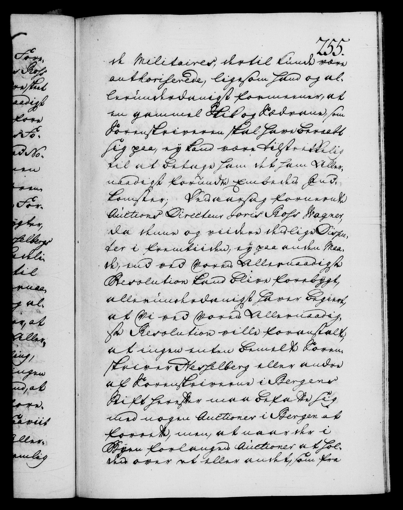 Danske Kanselli 1572-1799, AV/RA-EA-3023/F/Fc/Fca/Fcab/L0034: Norske tegnelser, 1753-1754, s. 255a