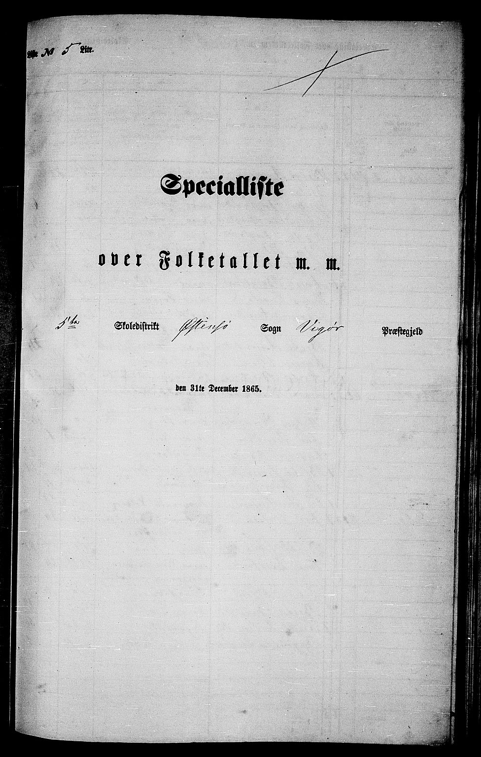 RA, Folketelling 1865 for 1238P Vikør prestegjeld, 1865, s. 75