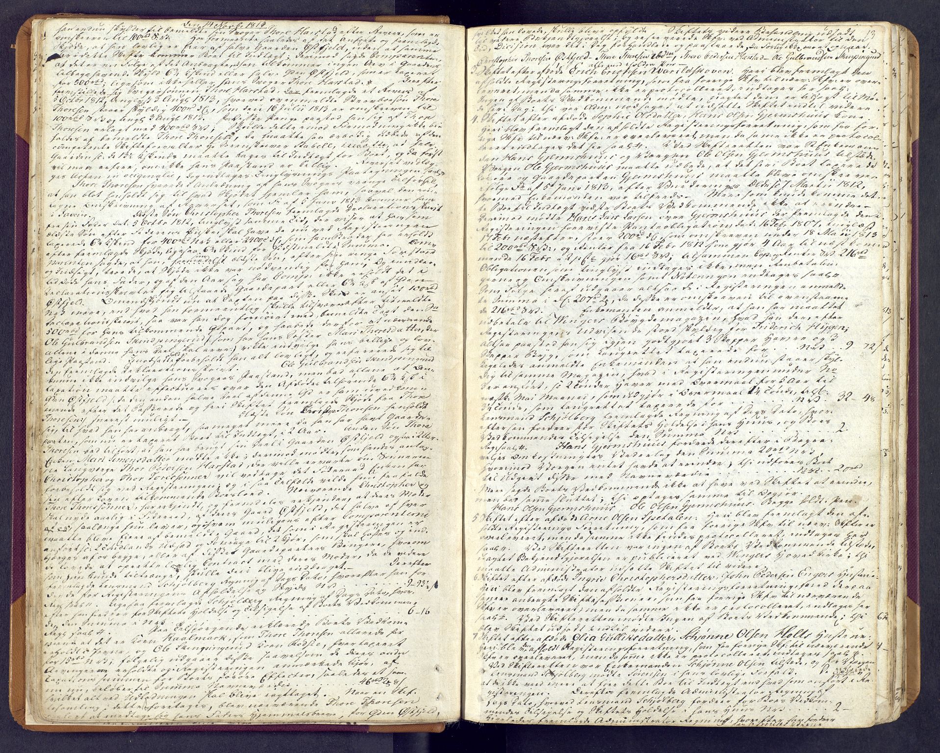 Solør og Odalen sorenskriveri, AV/SAH-TING-026/J/Jc/L0003: Skifteforhandlingsprotokoll - Vinger, 1815-1827, s. 13