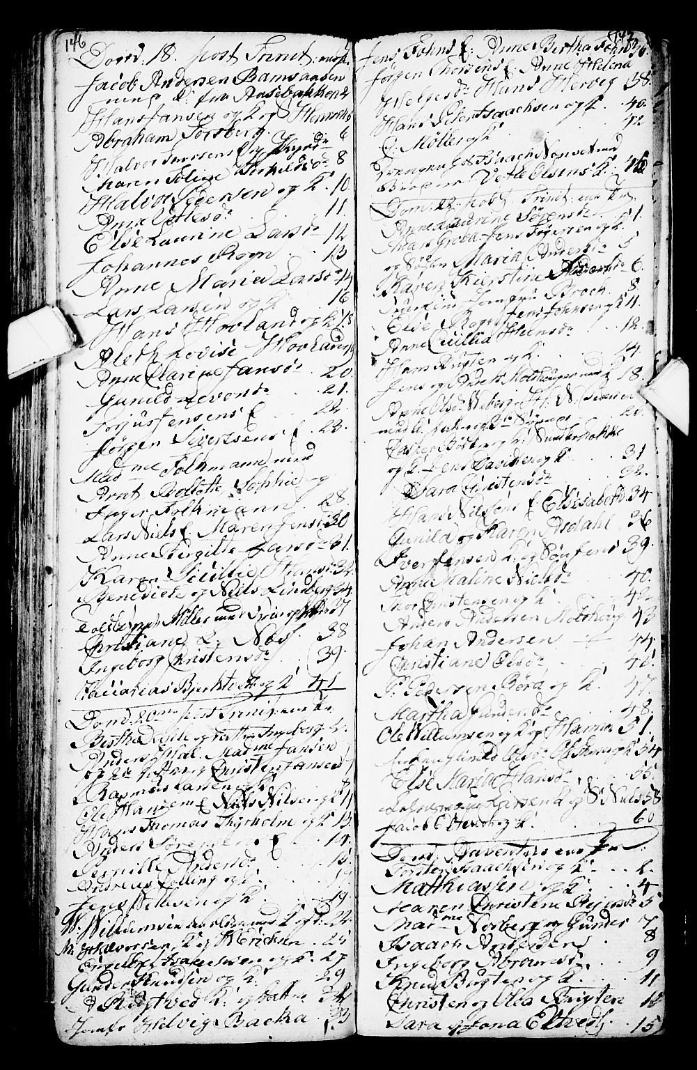 Porsgrunn kirkebøker , SAKO/A-104/G/Ga/L0001: Klokkerbok nr. I 1, 1766-1790, s. 146-147