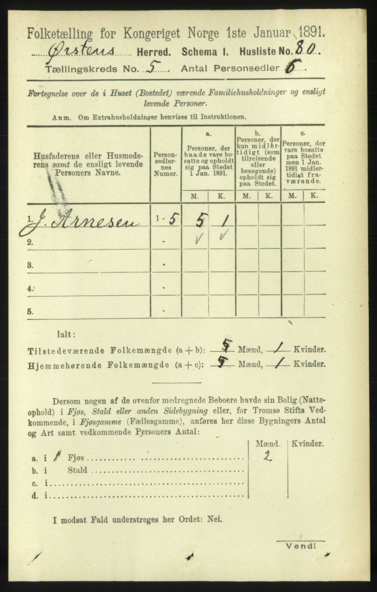 RA, Folketelling 1891 for 1520 Ørsta herred, 1891, s. 2269