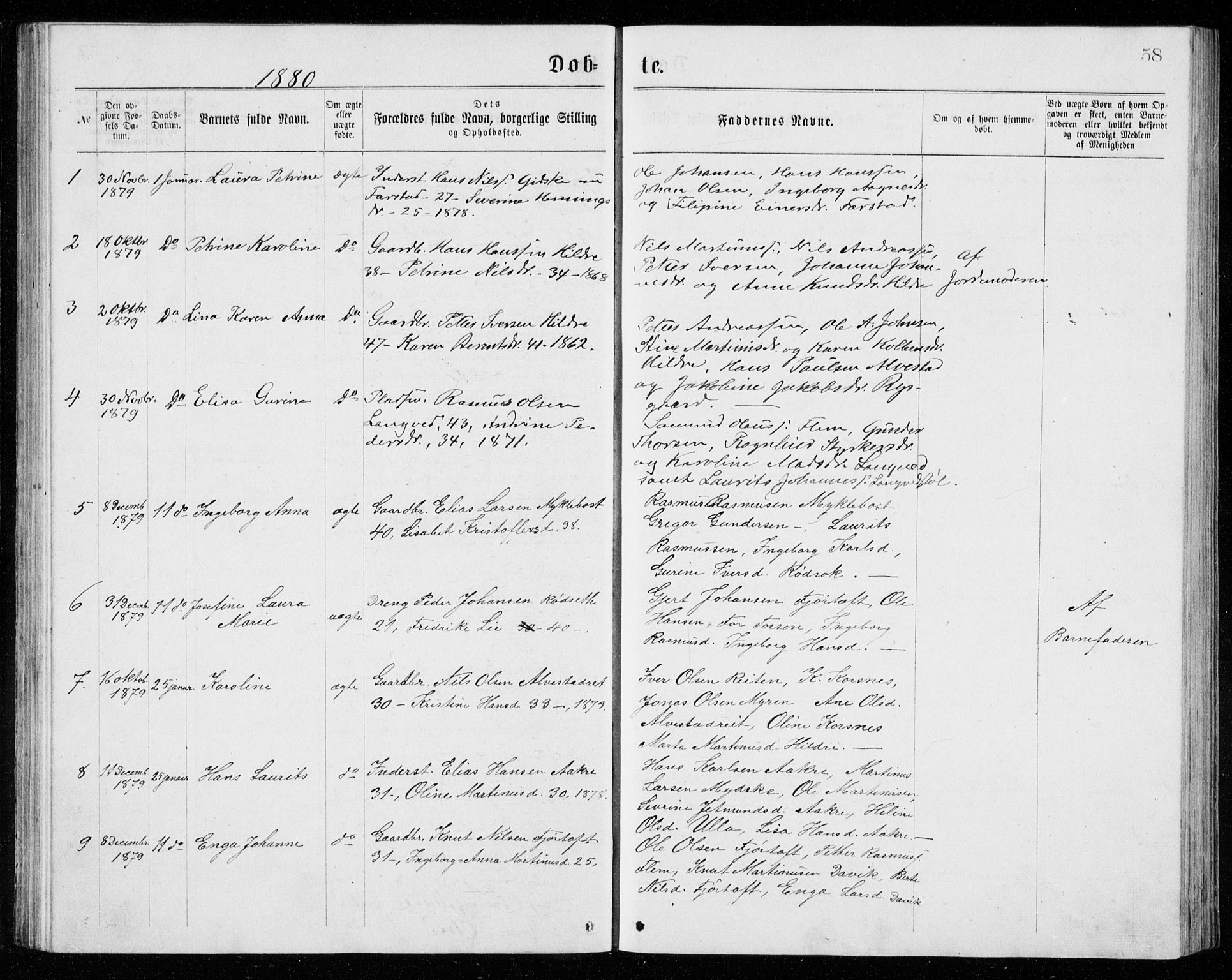 Ministerialprotokoller, klokkerbøker og fødselsregistre - Møre og Romsdal, AV/SAT-A-1454/536/L0509: Klokkerbok nr. 536C04, 1871-1881, s. 58