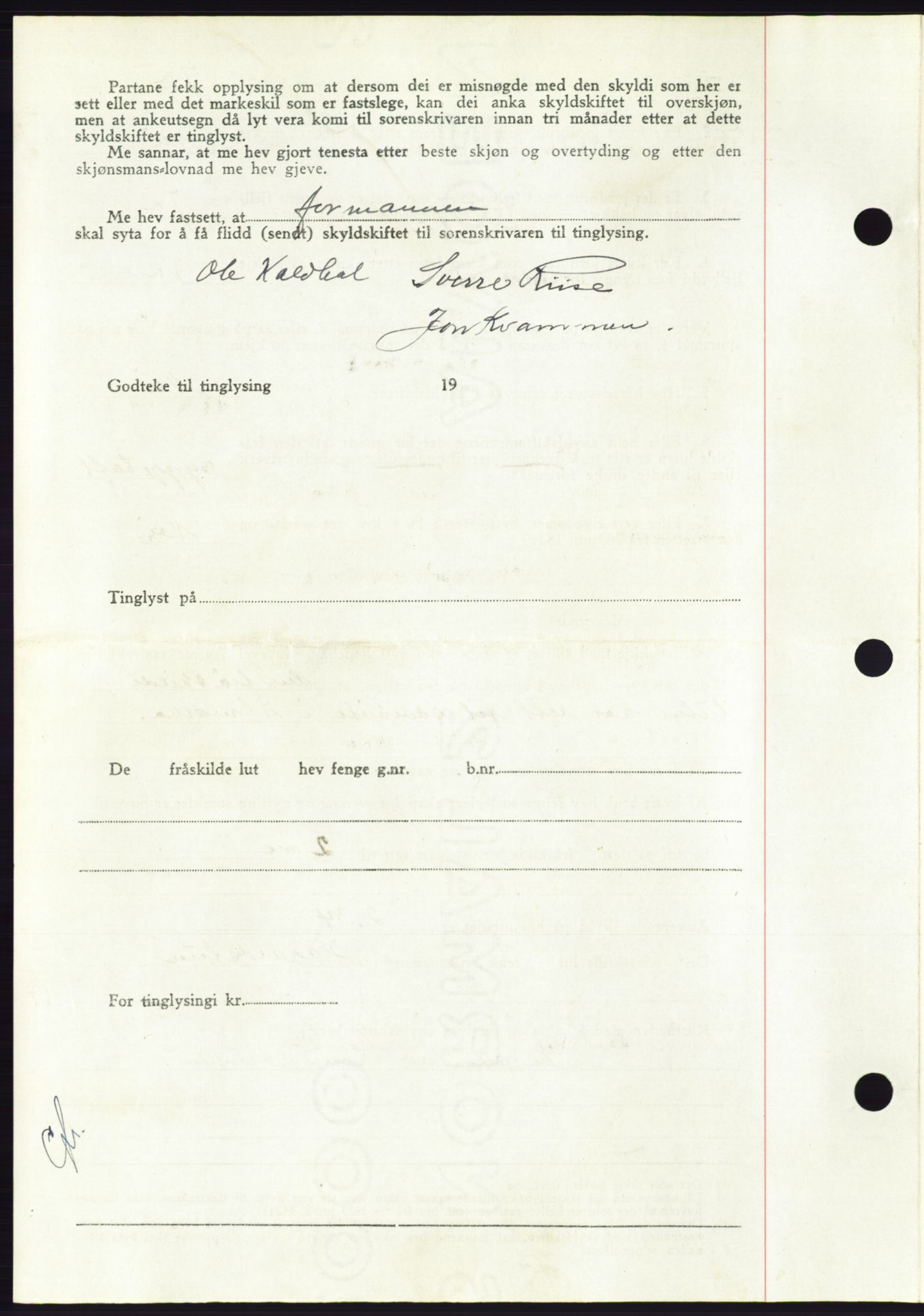 Søre Sunnmøre sorenskriveri, AV/SAT-A-4122/1/2/2C/L0085: Pantebok nr. 11A, 1949-1949, Dagboknr: 1380/1949