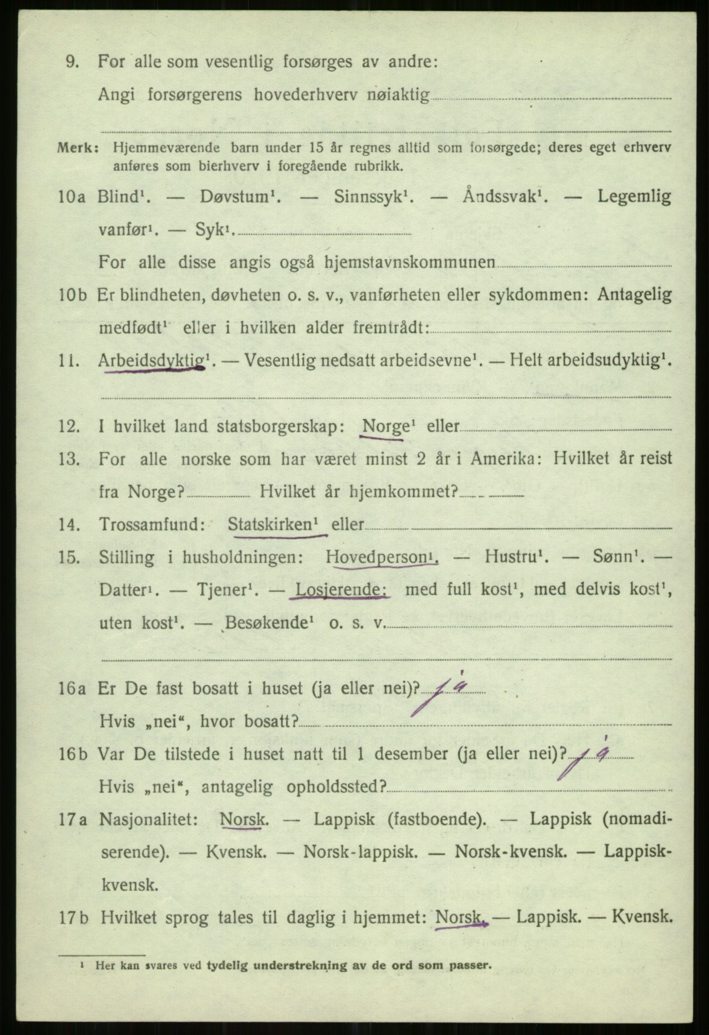 SATØ, Folketelling 1920 for 1935 Helgøy herred, 1920, s. 1416