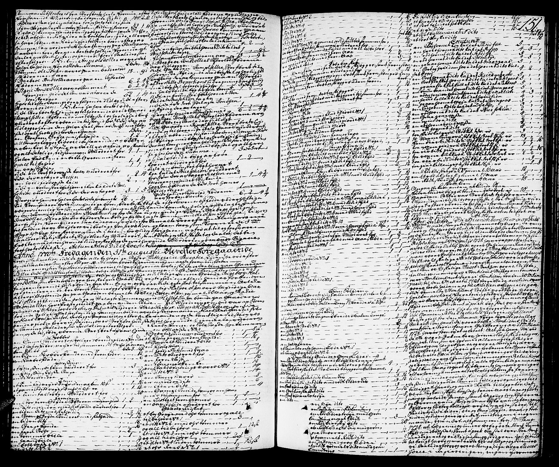 Orkdal sorenskriveri, SAT/A-4169/1/3/3Aa/L0007: Skifteprotokoller, 1767-1782, s. 150b-151a