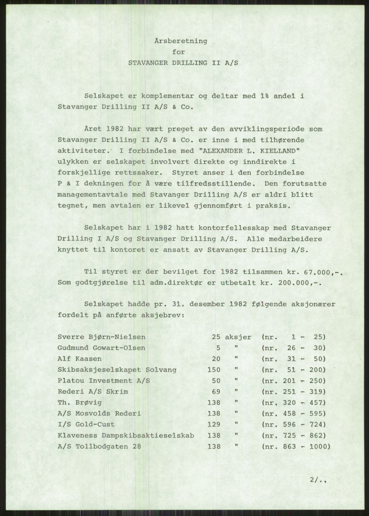 Pa 1503 - Stavanger Drilling AS, SAST/A-101906/A/Ac/L0002: Årsberetninger, 1979-1982, s. 485