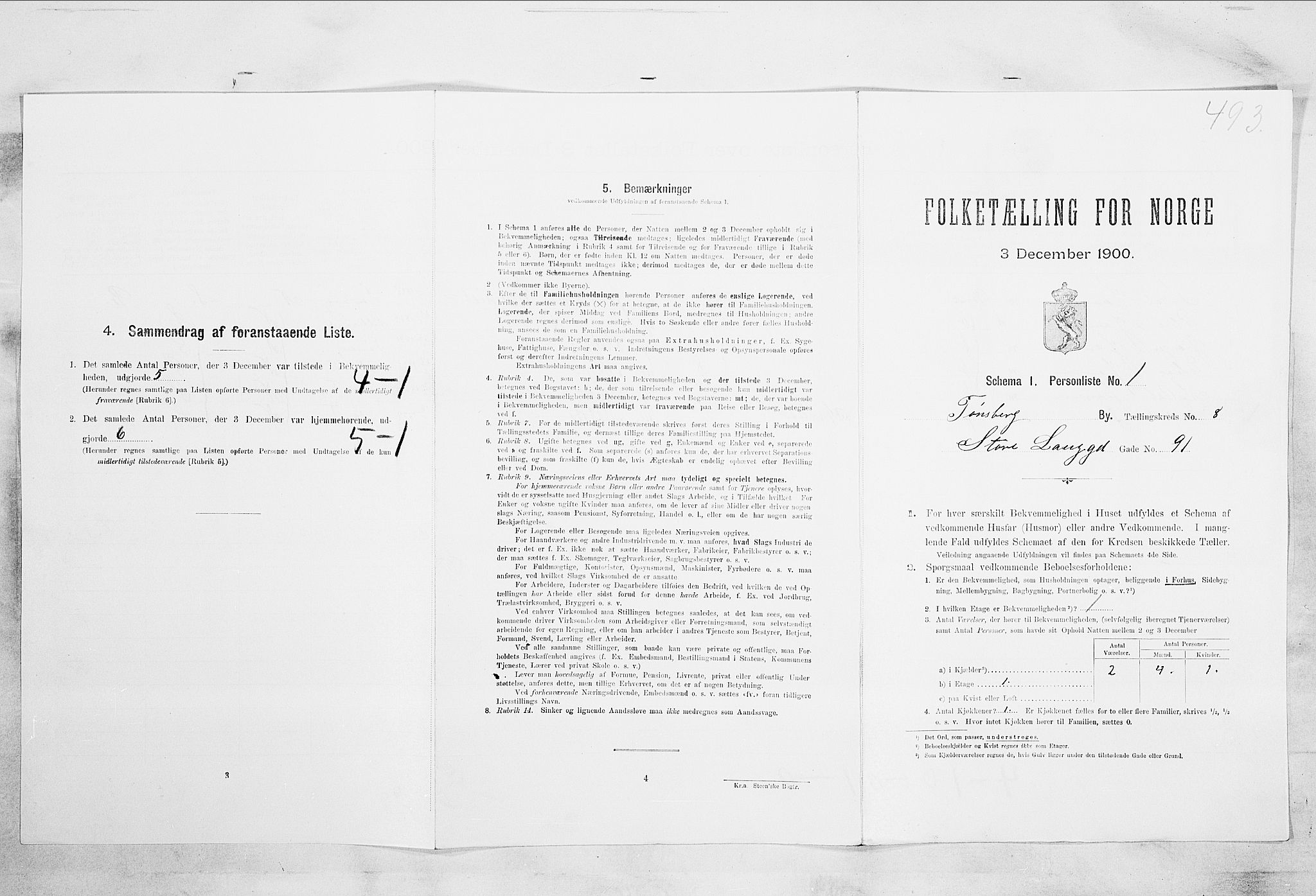 RA, Folketelling 1900 for 0705 Tønsberg kjøpstad, 1900, s. 1193