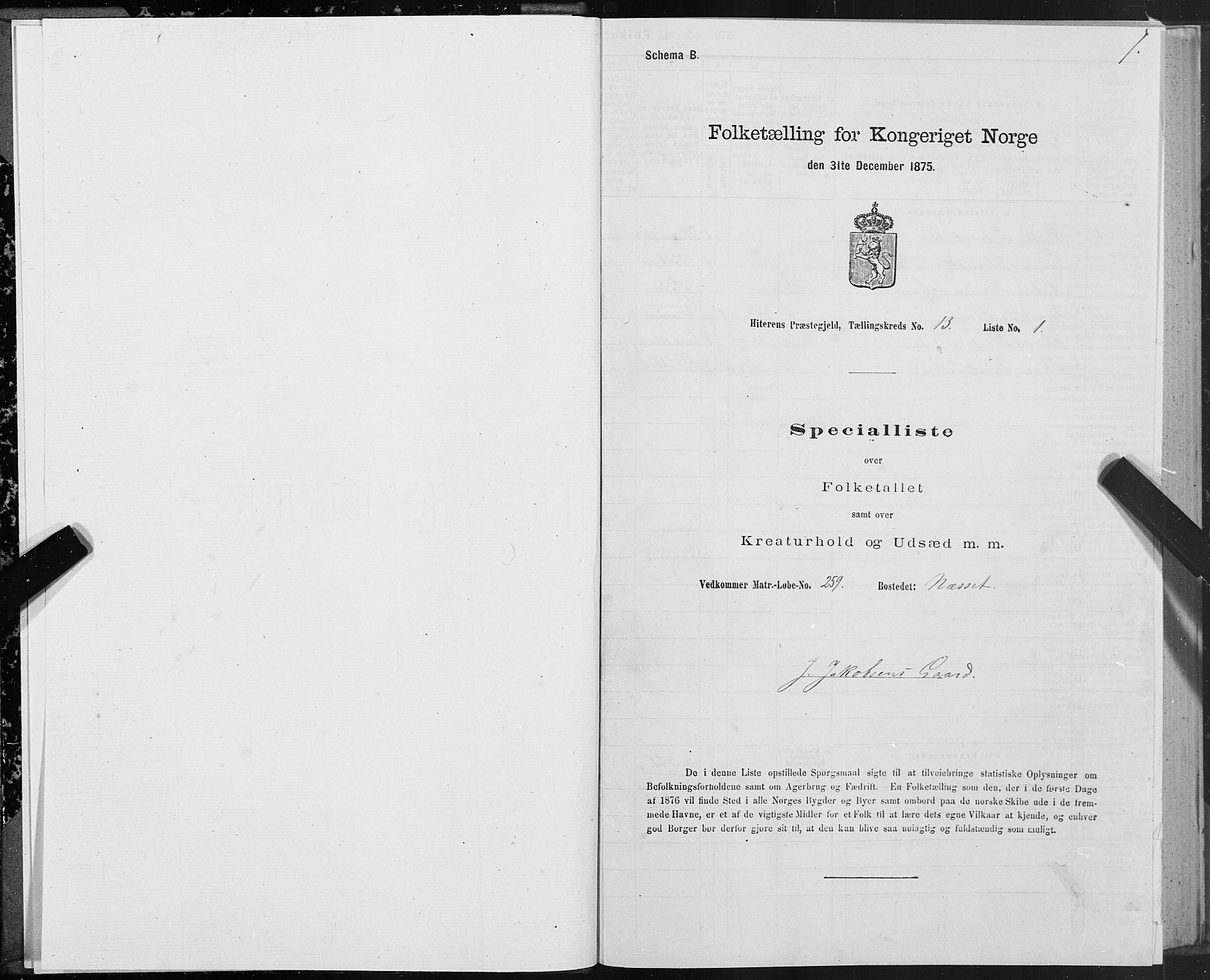 SAT, Folketelling 1875 for 1617P Hitra prestegjeld, 1875, s. 7001