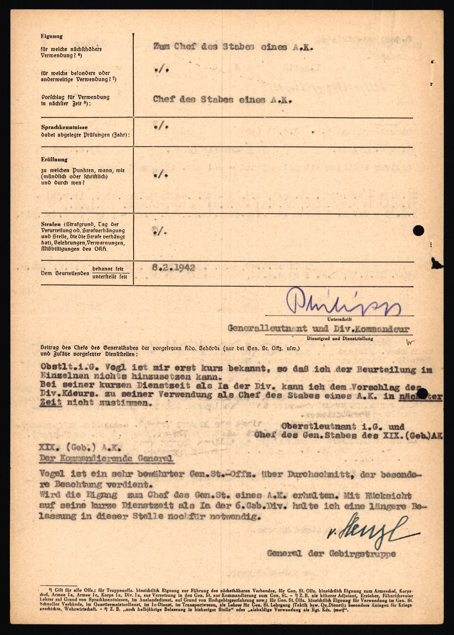 Forsvarets Overkommando. 2 kontor. Arkiv 11.4. Spredte tyske arkivsaker, AV/RA-RAFA-7031/D/Dar/Dara/L0019: Personalbøker og diverse, 1940-1945, s. 597