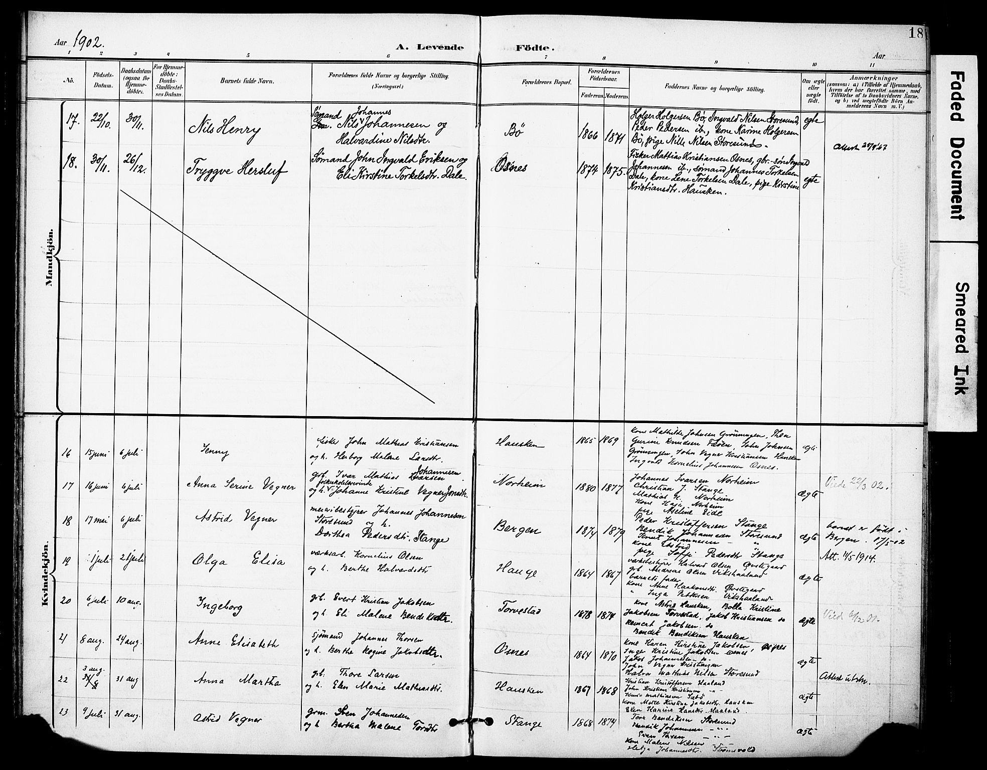 Torvastad sokneprestkontor, AV/SAST-A -101857/H/Ha/Haa/L0017: Ministerialbok nr. A 16, 1899-1911, s. 18