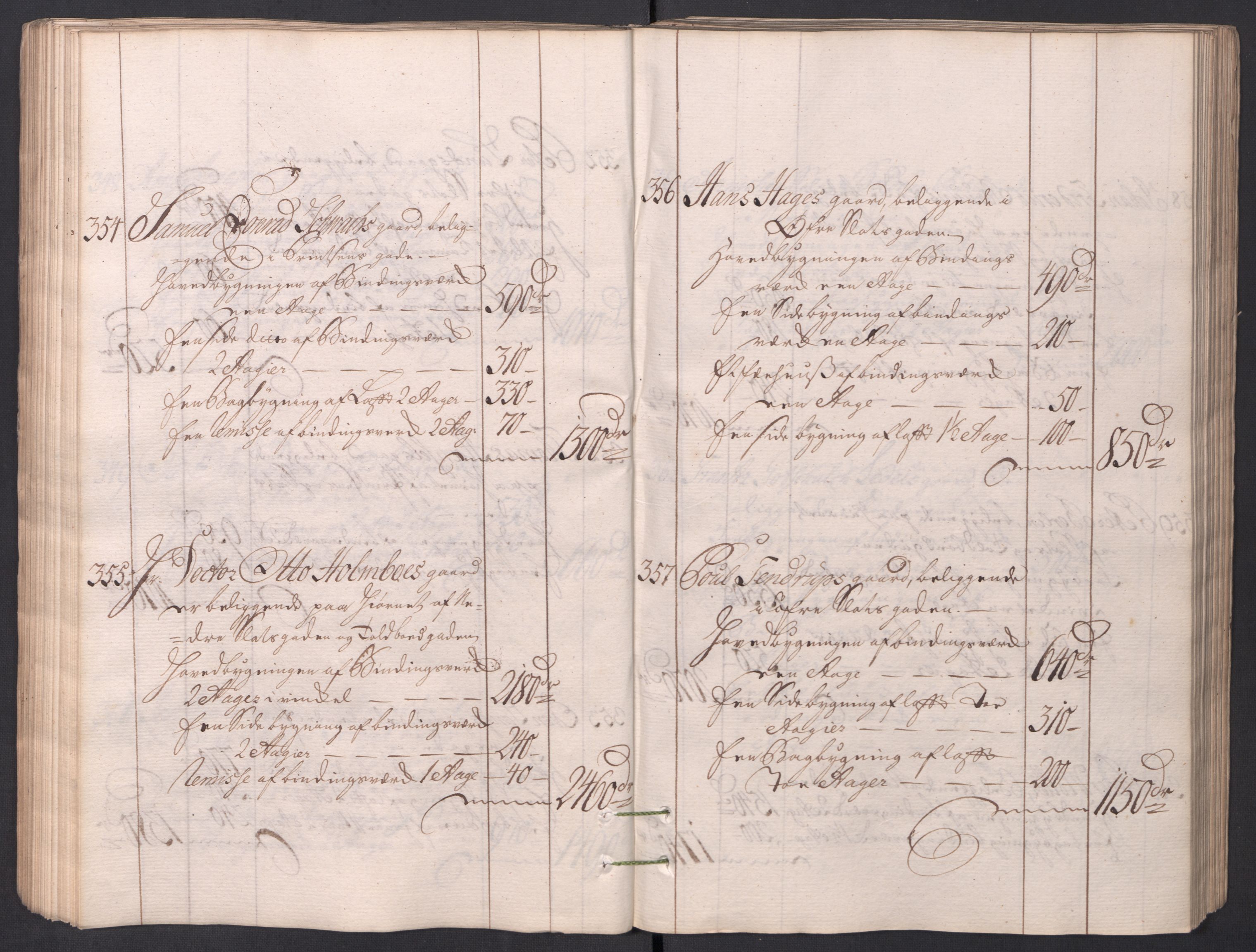 Kristiania stiftamt, AV/SAO-A-10386/I/Ia/L0001/0002: Branntakster / Christiania, 1766-1767