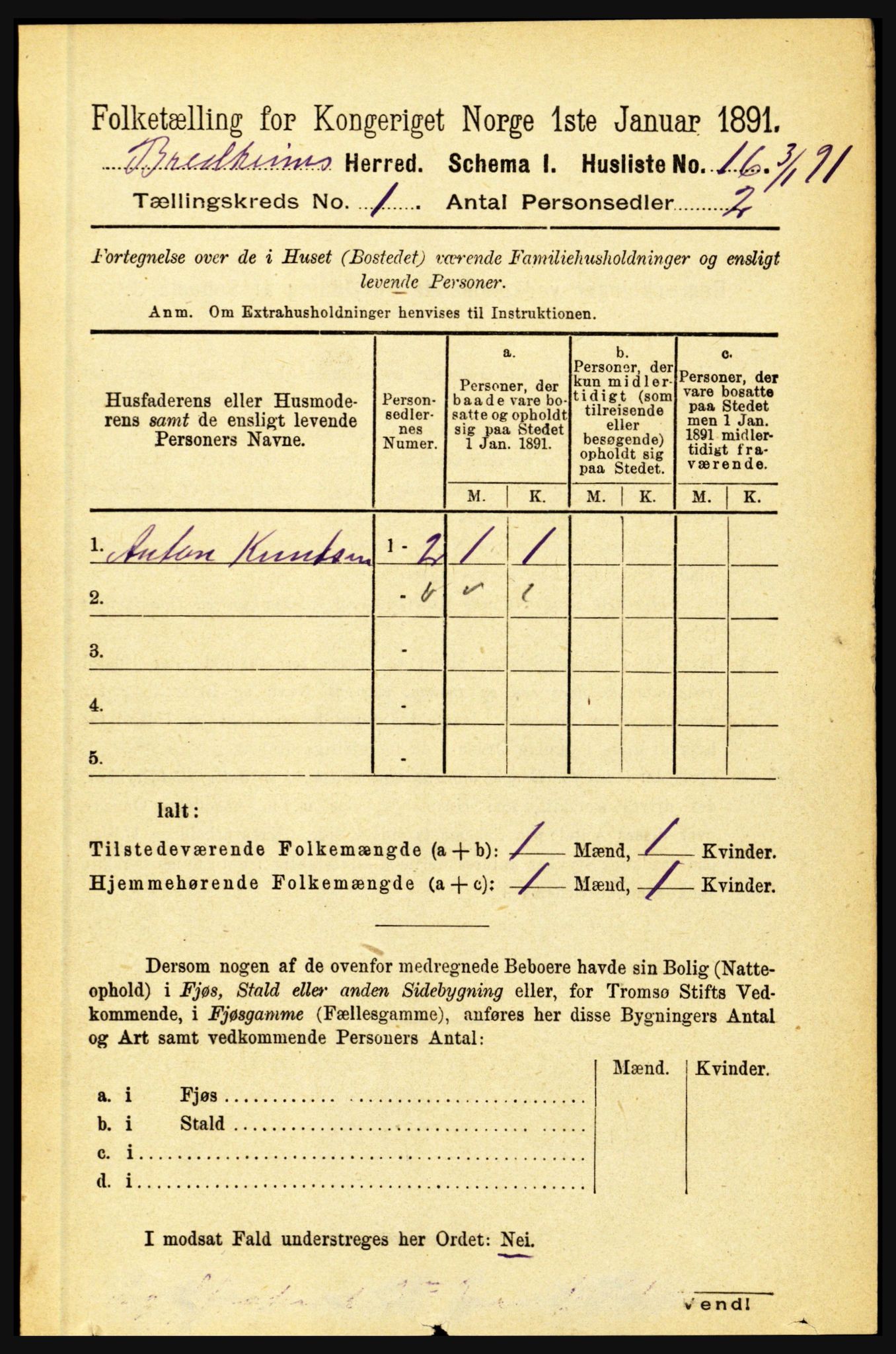 RA, Folketelling 1891 for 1446 Breim herred, 1891, s. 34