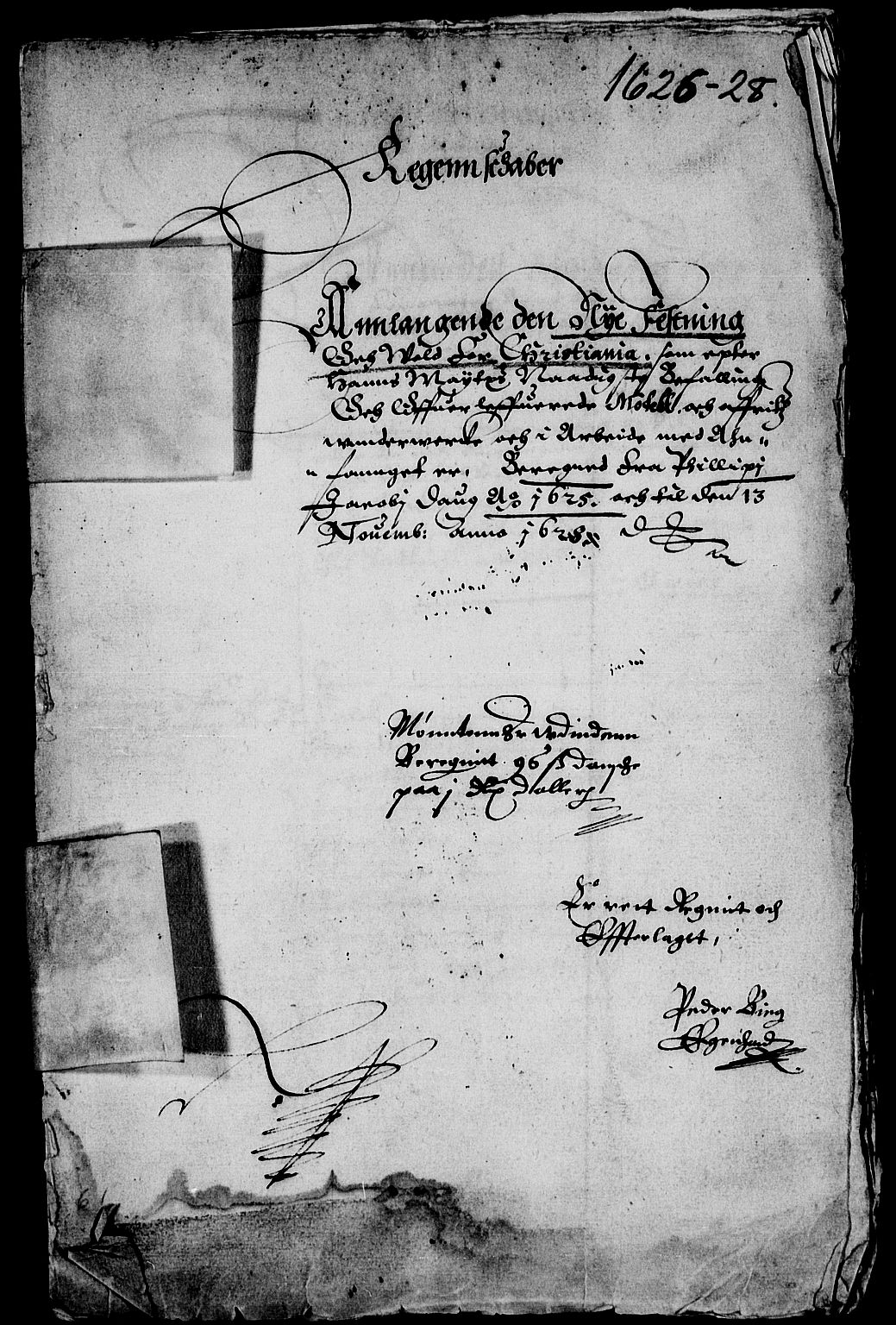 Rentekammeret inntil 1814, Reviderte regnskaper, Lensregnskaper, AV/RA-EA-5023/R/Rb/Rba/L0085: Akershus len, 1625-1628