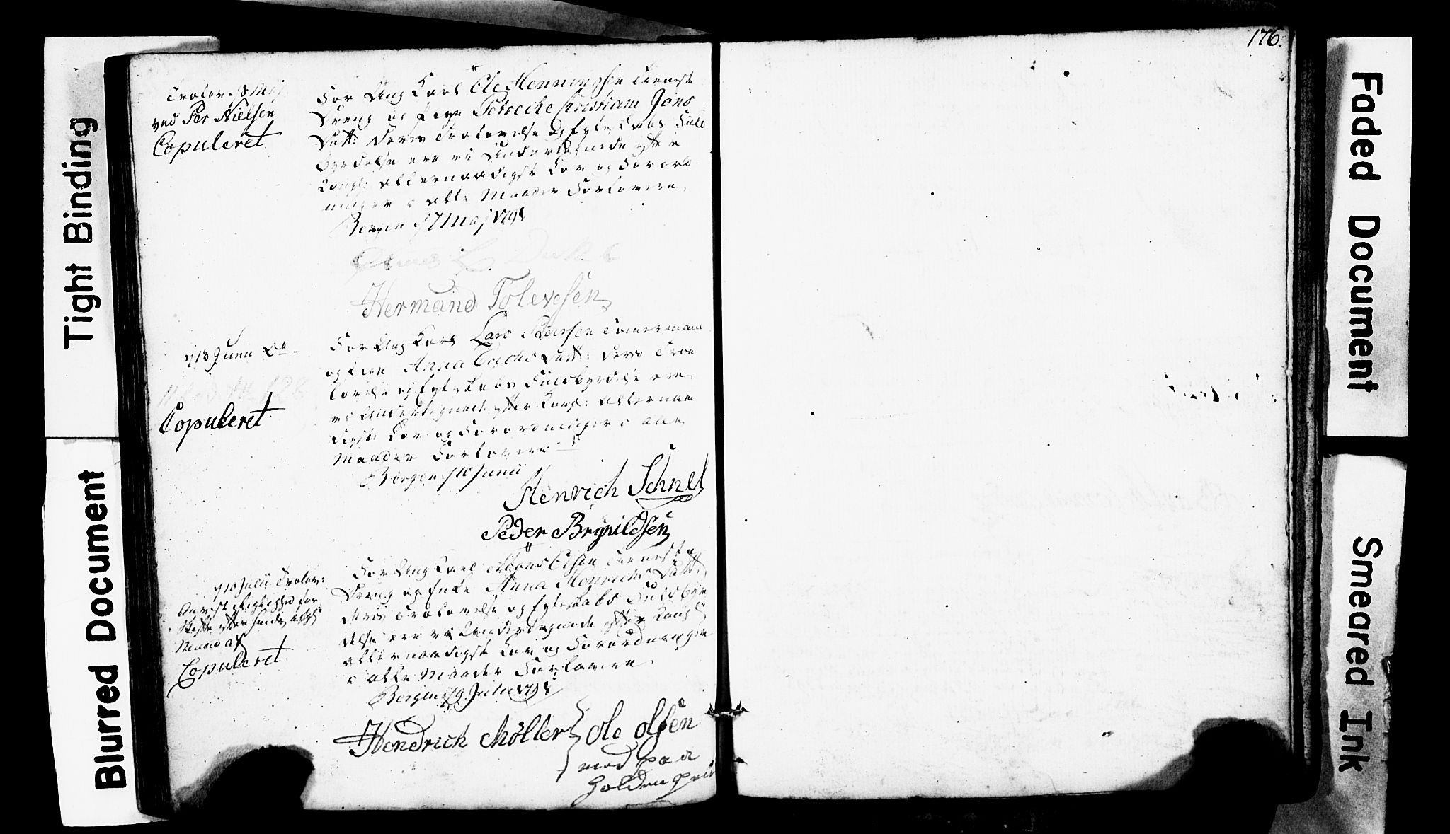 Domkirken sokneprestembete, SAB/A-74801: Forlovererklæringer nr. II.5.1, 1767-1792, s. 176