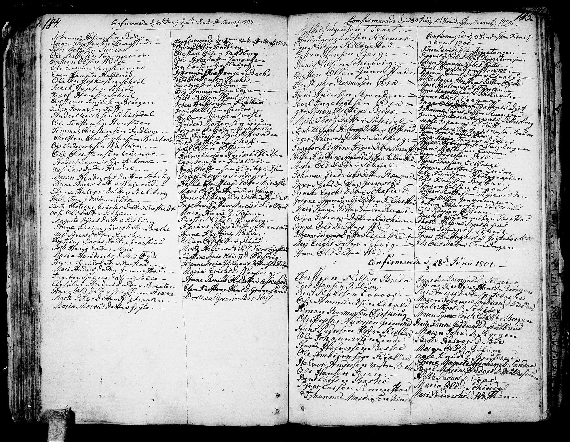 Sande Kirkebøker, SAKO/A-53/F/Fa/L0001: Ministerialbok nr. 1, 1753-1803, s. 184-185