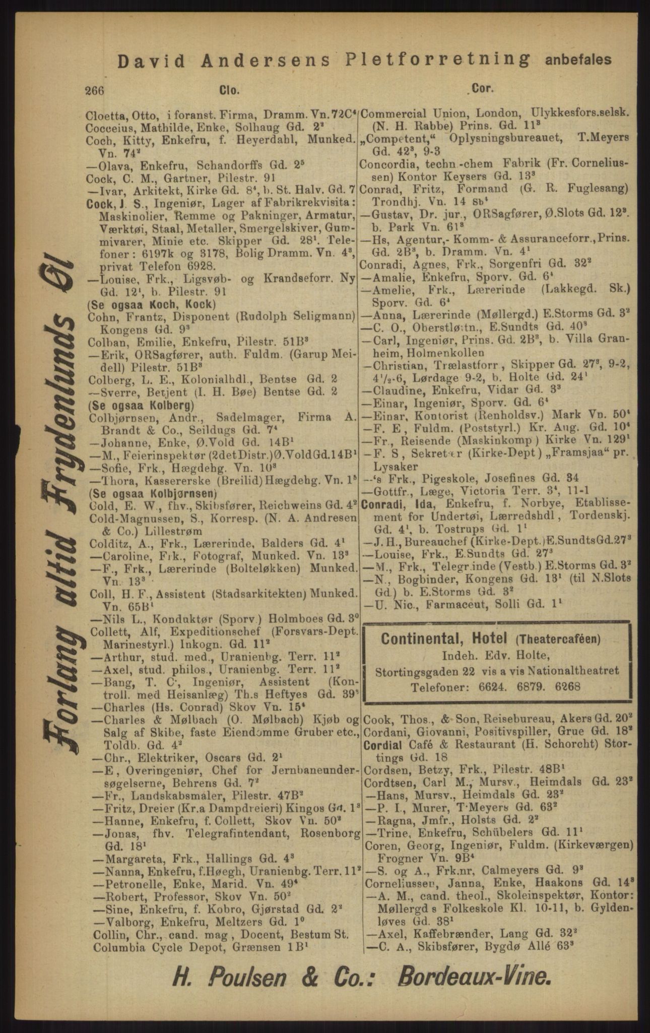 Kristiania/Oslo adressebok, PUBL/-, 1902, s. 266