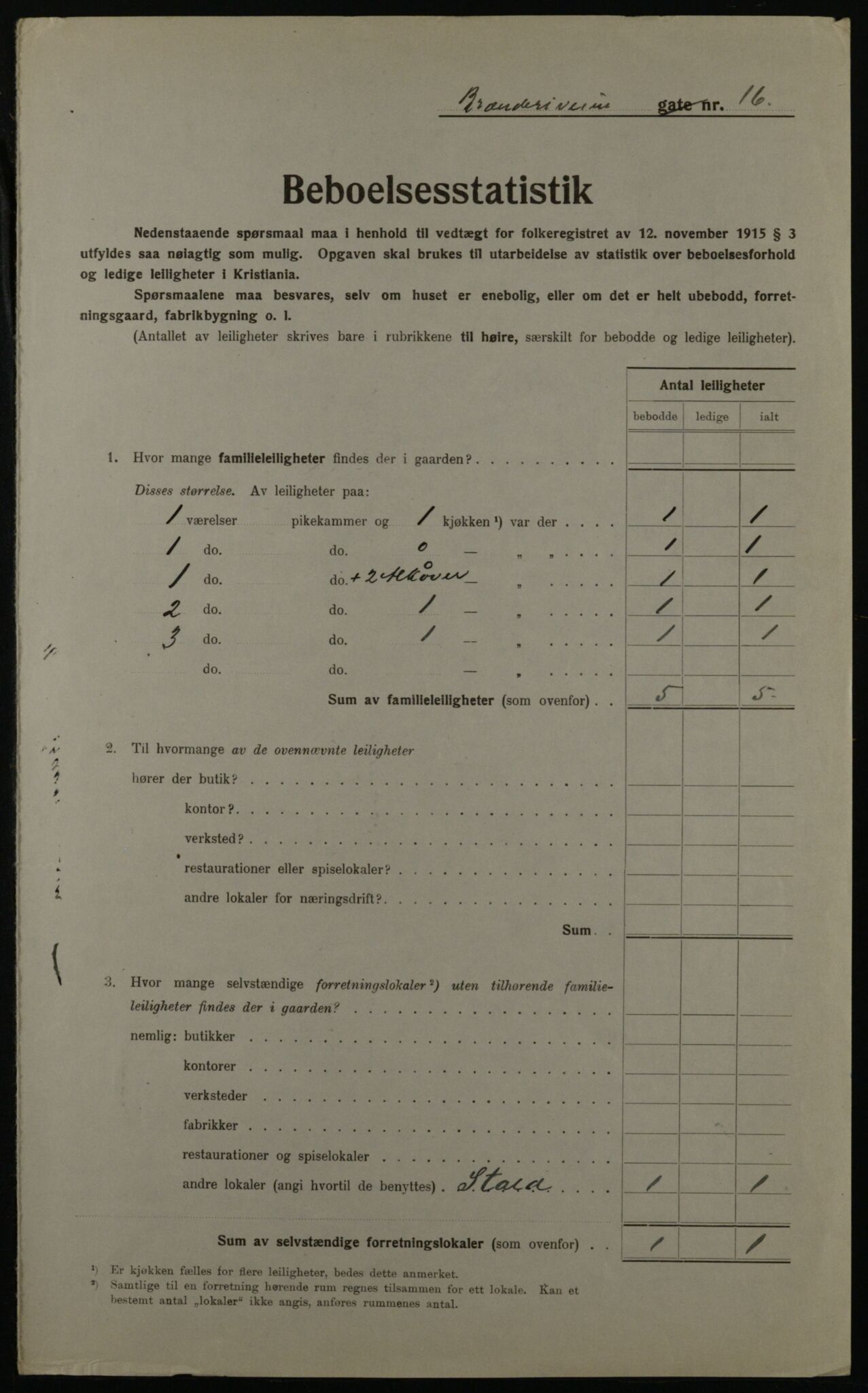 OBA, Kommunal folketelling 1.12.1923 for Kristiania, 1923, s. 11145