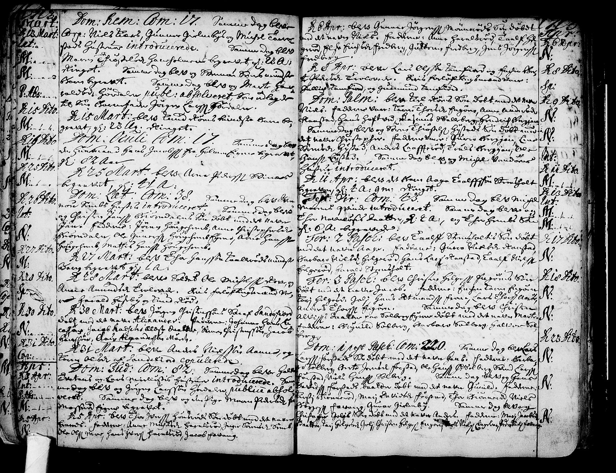 Sandar kirkebøker, AV/SAKO-A-243/F/Fa/L0001: Ministerialbok nr. 1, 1709-1733