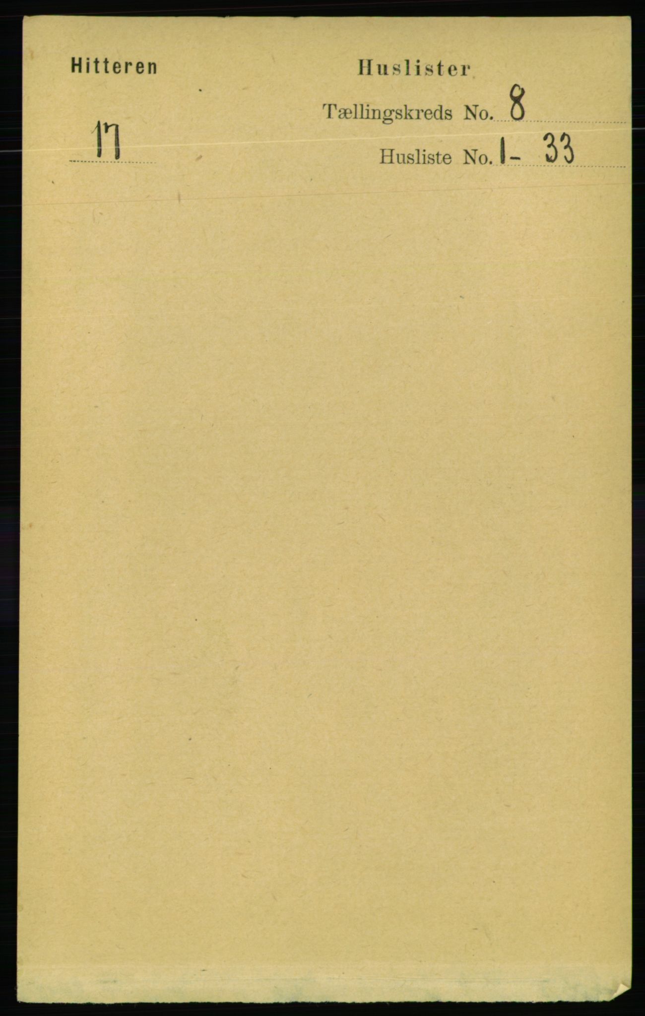 RA, Folketelling 1891 for 1617 Hitra herred, 1891, s. 1423