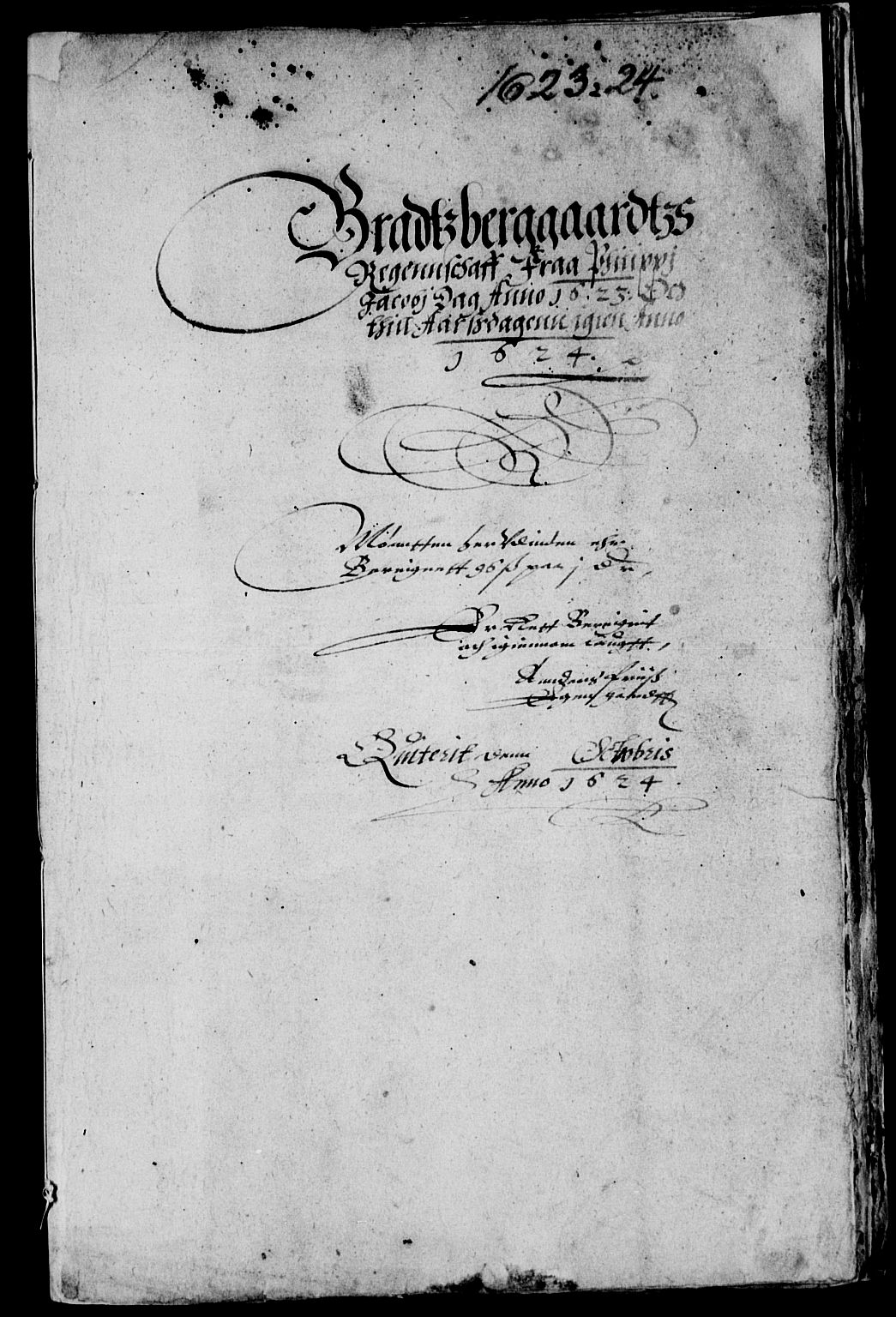 Rentekammeret inntil 1814, Reviderte regnskaper, Lensregnskaper, AV/RA-EA-5023/R/Rb/Rbp/L0008: Bratsberg len, 1622-1625