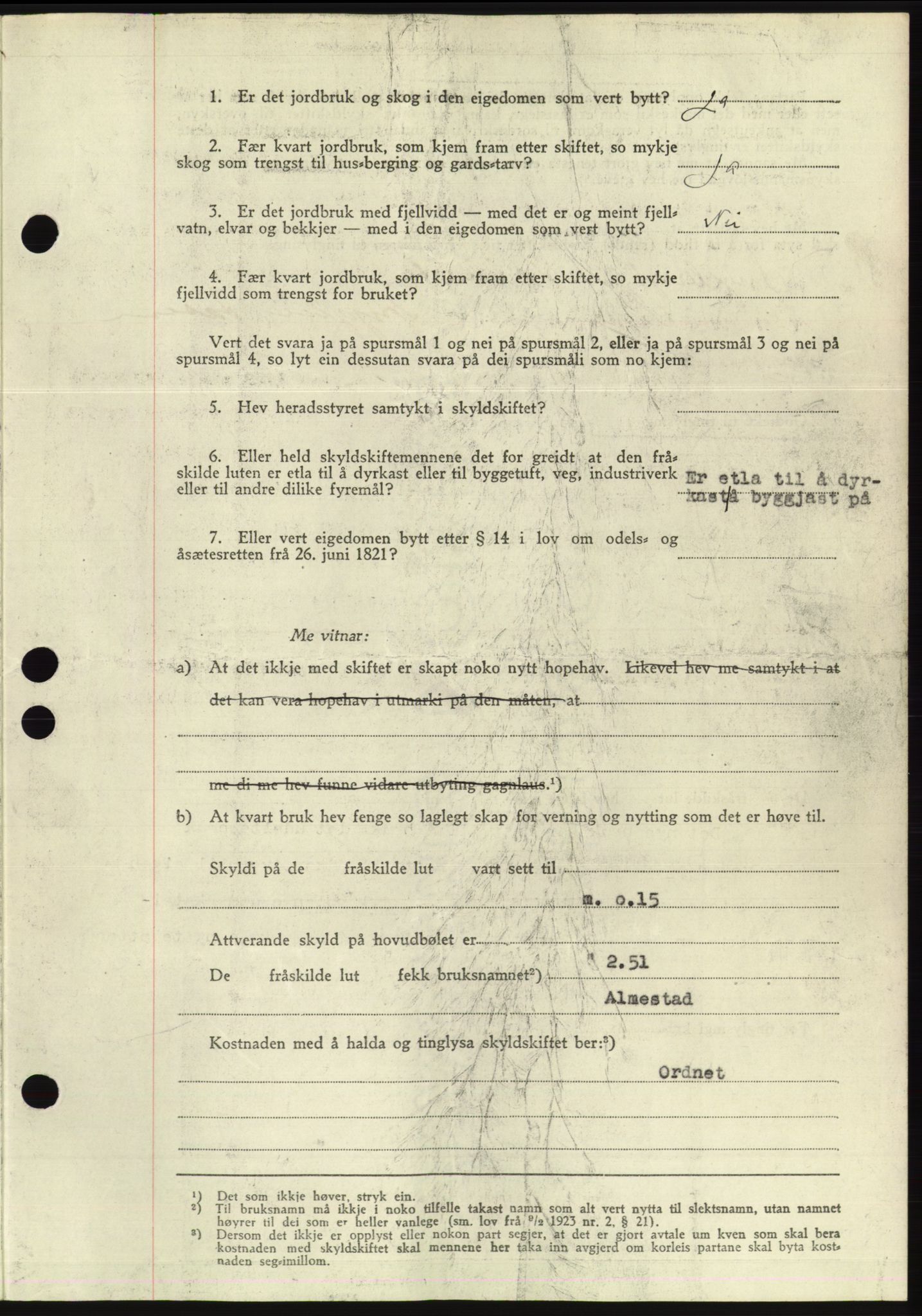 Søre Sunnmøre sorenskriveri, AV/SAT-A-4122/1/2/2C/L0075: Pantebok nr. 1A, 1943-1943, Dagboknr: 468/1943