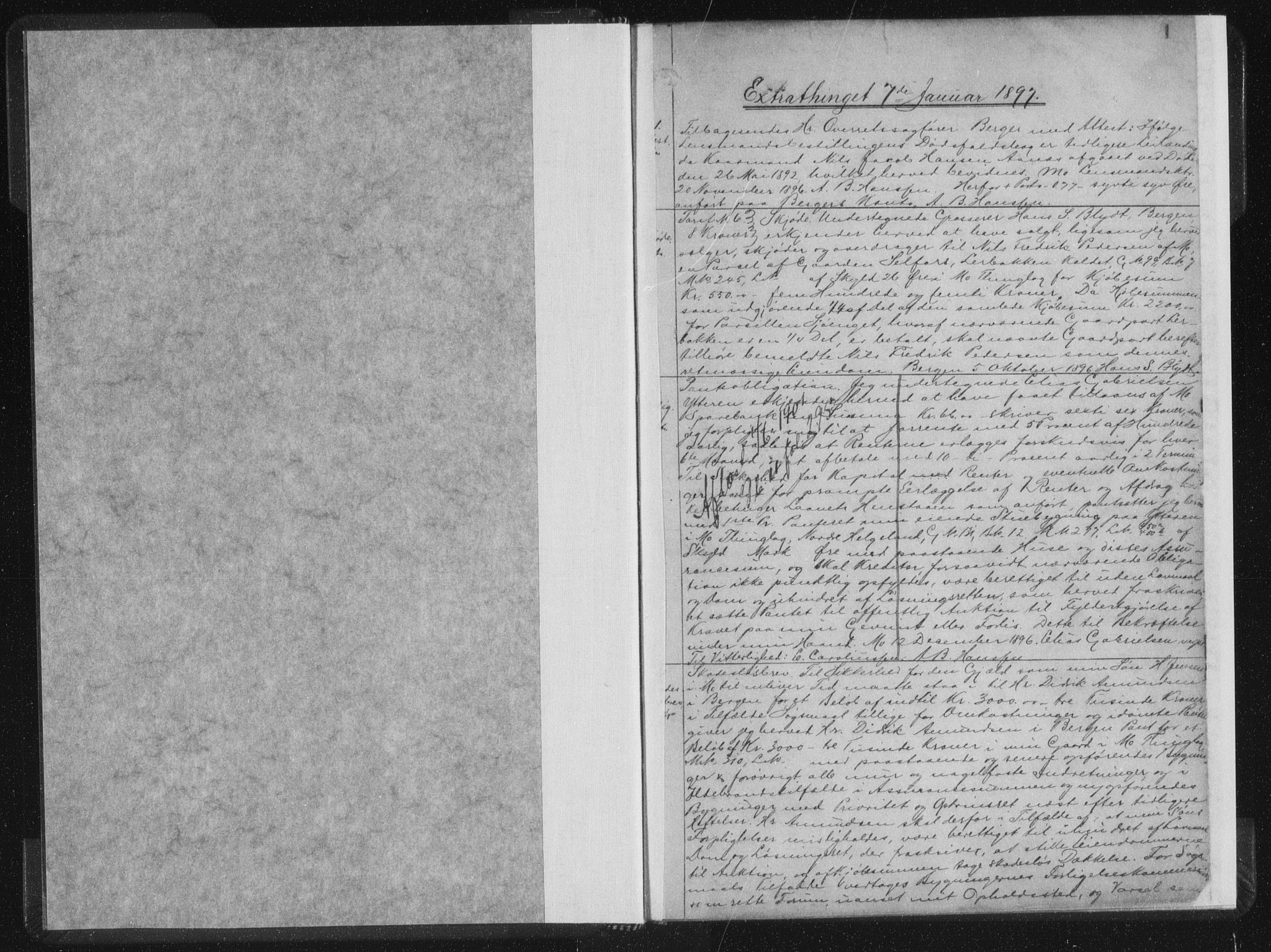 Rana sorenskriveri , SAT/A-1108/1/2/2C/L0011: Pantebok nr. 11I, 1897-1901, s. 1