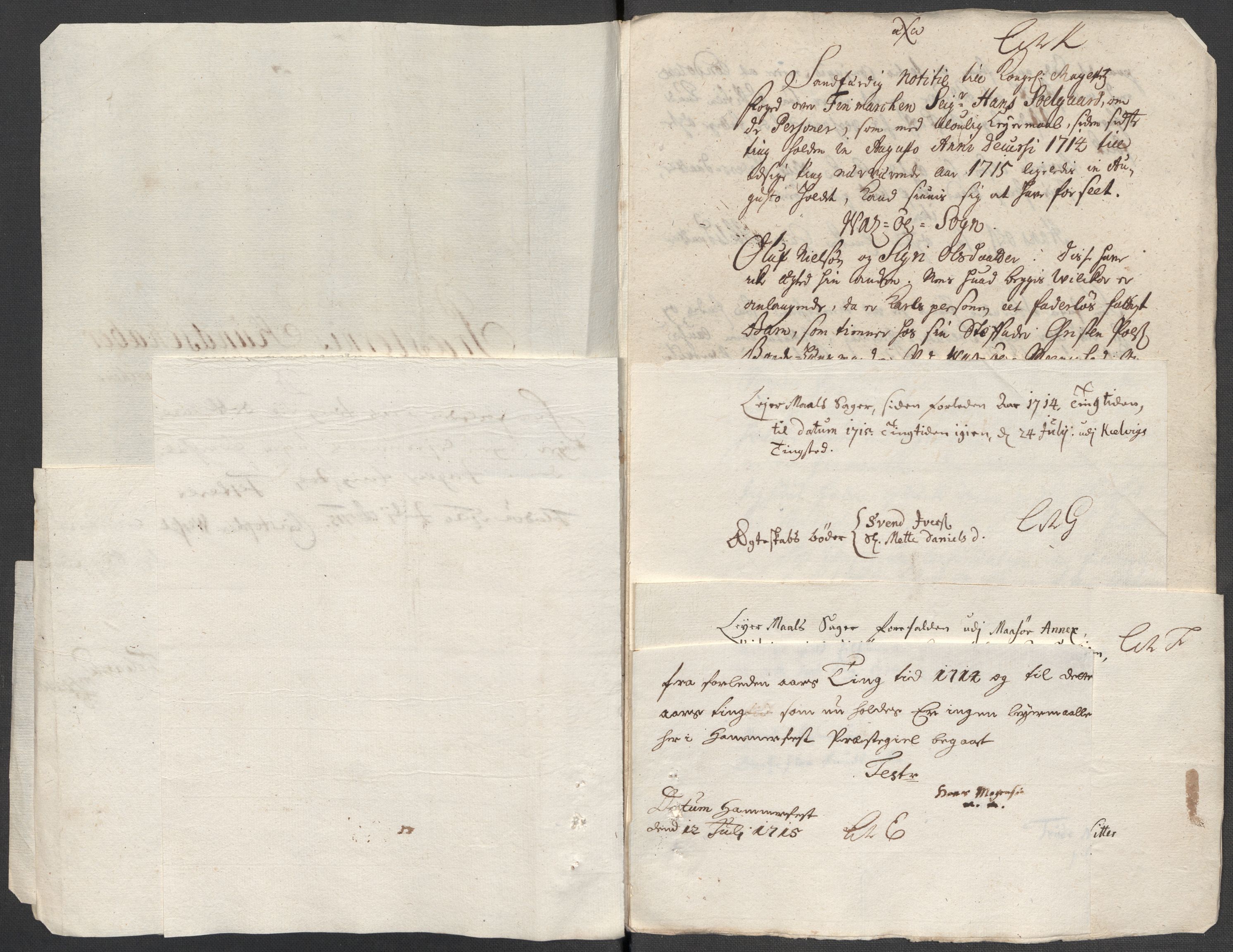 Rentekammeret inntil 1814, Reviderte regnskaper, Fogderegnskap, AV/RA-EA-4092/R69/L4856: Fogderegnskap Finnmark/Vardøhus, 1713-1715, s. 483