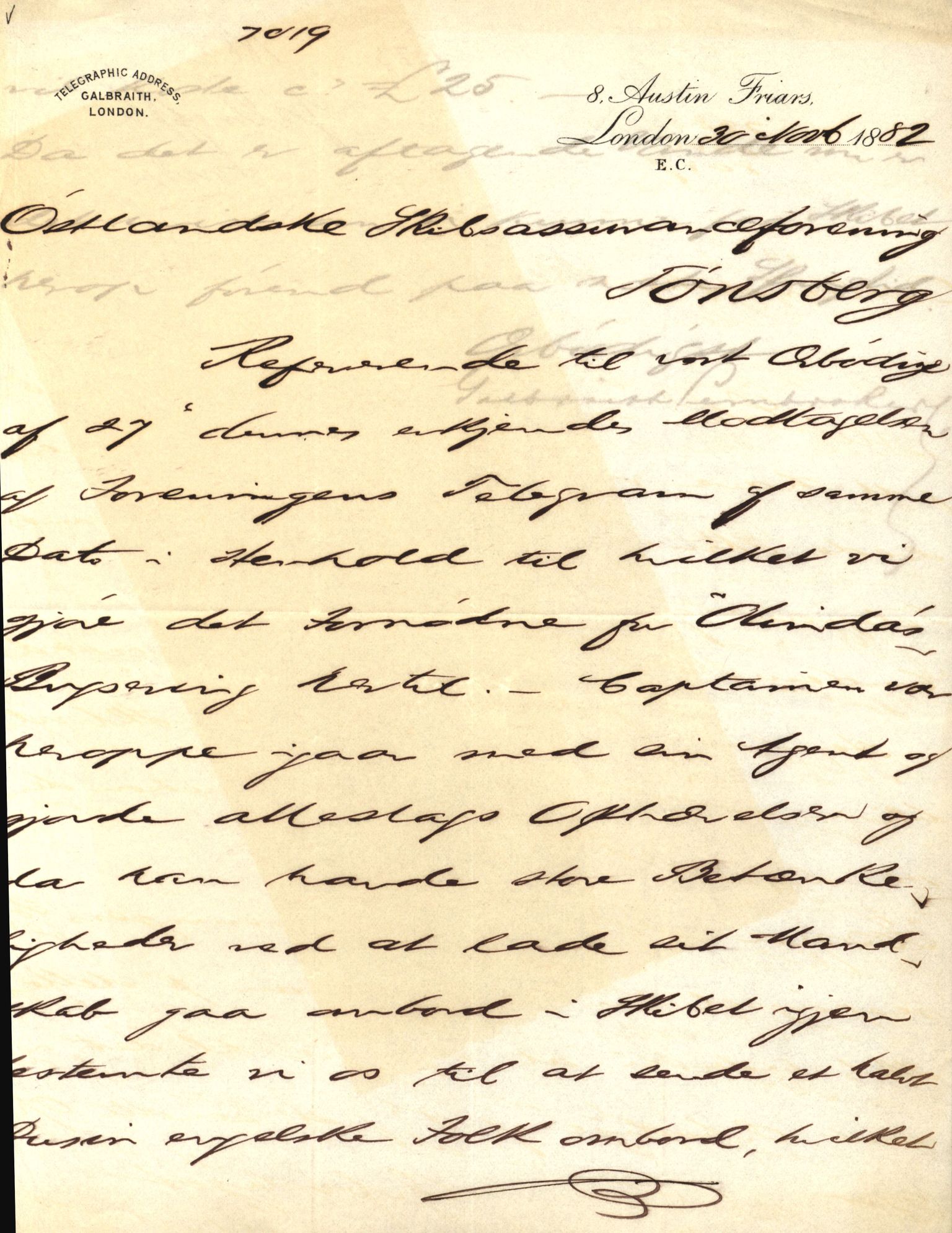 Pa 63 - Østlandske skibsassuranceforening, VEMU/A-1079/G/Ga/L0014/0009: Havaridokumenter / Peter, Olinda, Prinds Chr. August, Poseidon, 1882, s. 20