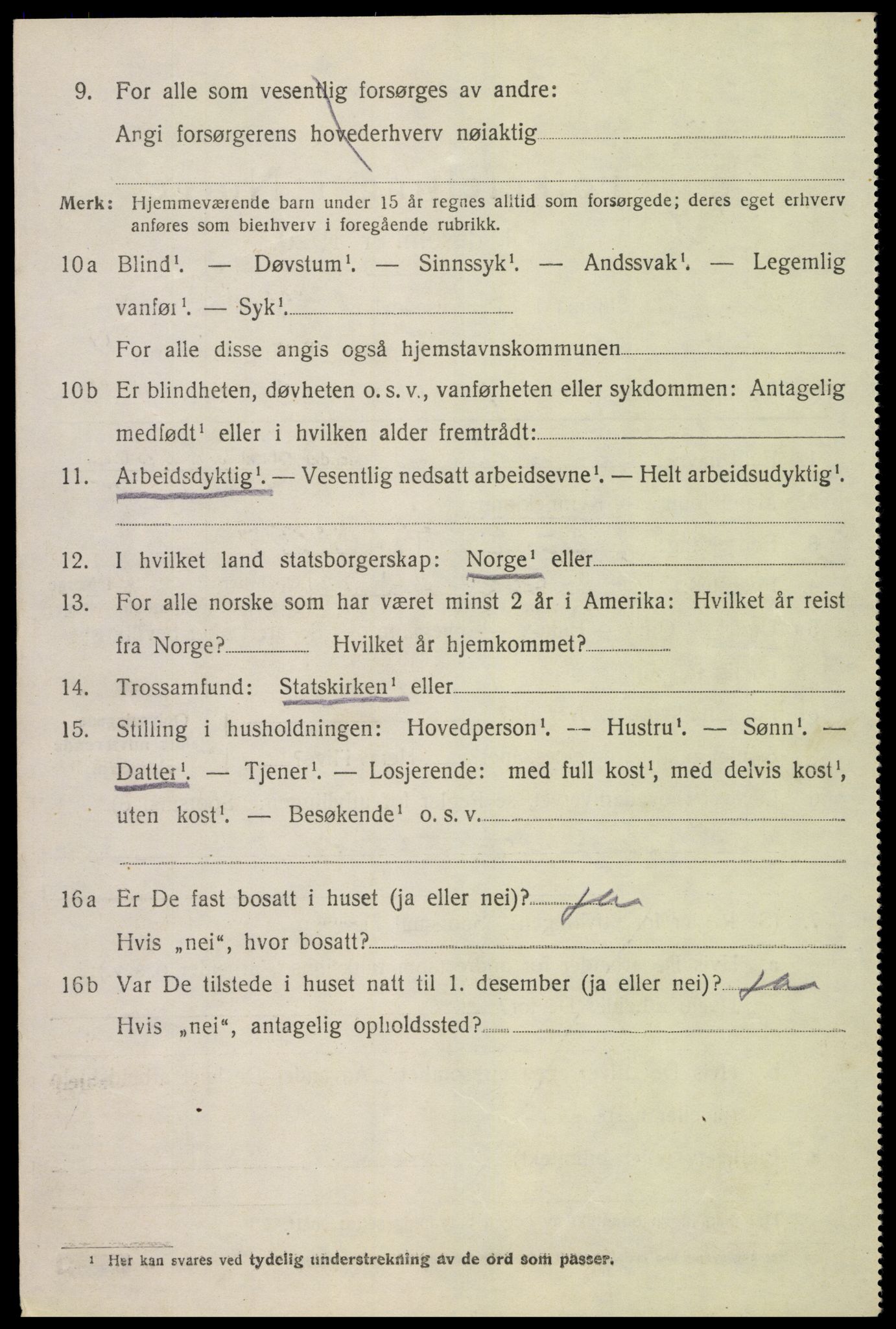 SAK, Folketelling 1920 for 1026 Åseral herred, 1920, s. 1211